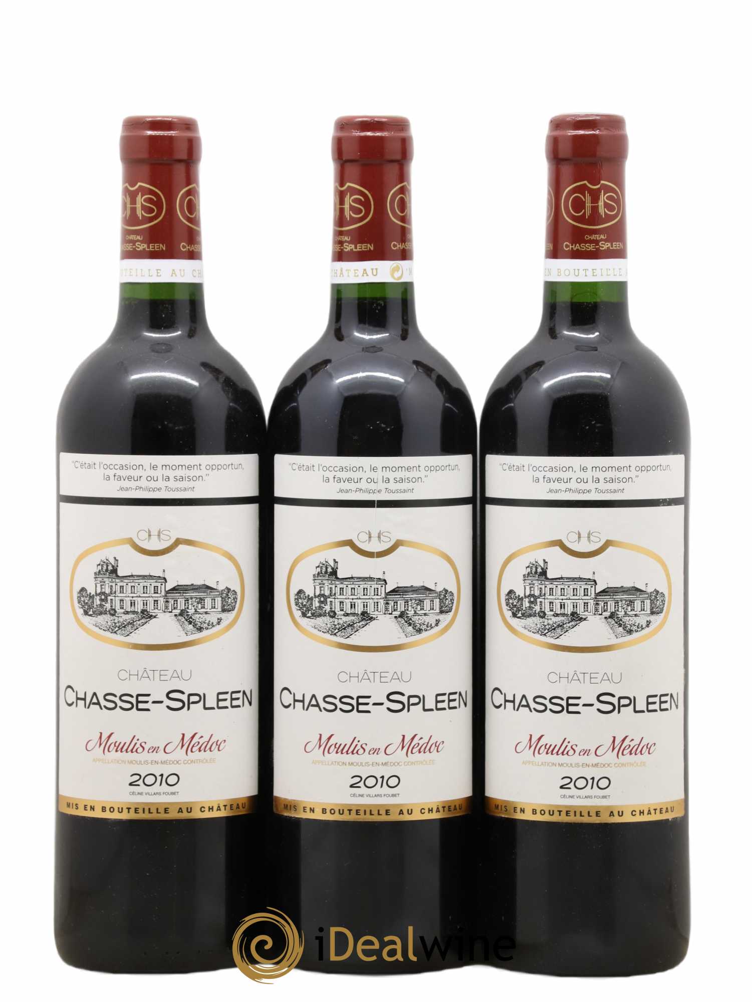 Château Chasse Spleen 2010 - Lot de 3 bouteilles - 0