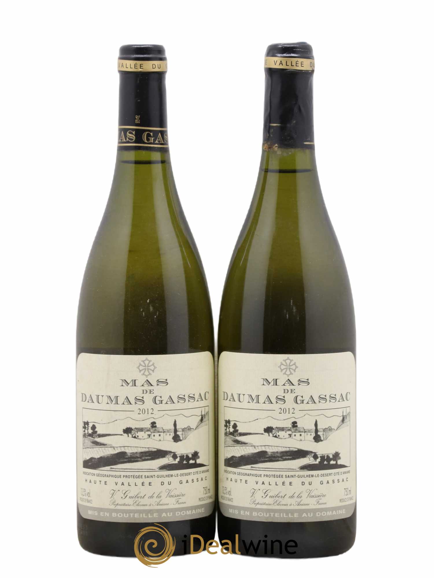 Saint-Guilhem-le-Désert - Cité d'Aniane Mas Daumas Gassac Famille Guibert de La Vaissière 2012 - Lot de 2 bouteilles - 0
