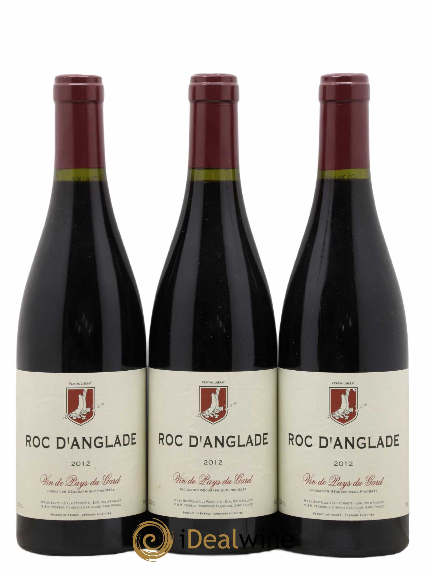 Gard Roc d'Anglade Rémy Pédréno 2012 - Lot of 3 bottles - 0