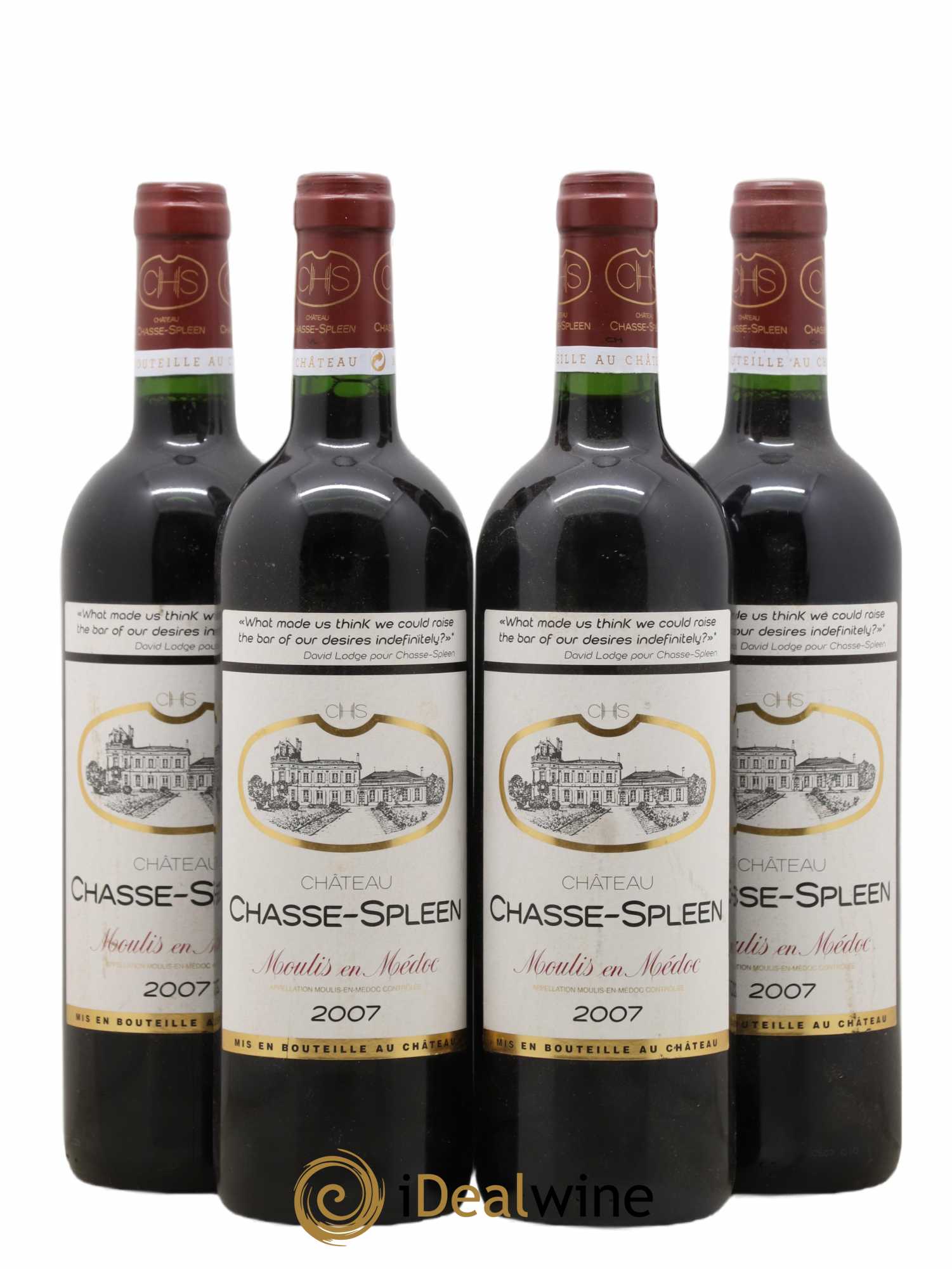 Château Chasse Spleen 2007 - Lot de 4 bouteilles - 0