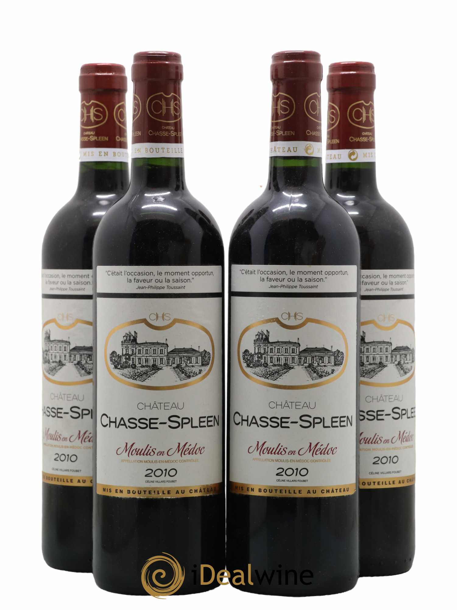 Château Chasse Spleen 2010 - Lot de 4 bouteilles - 0