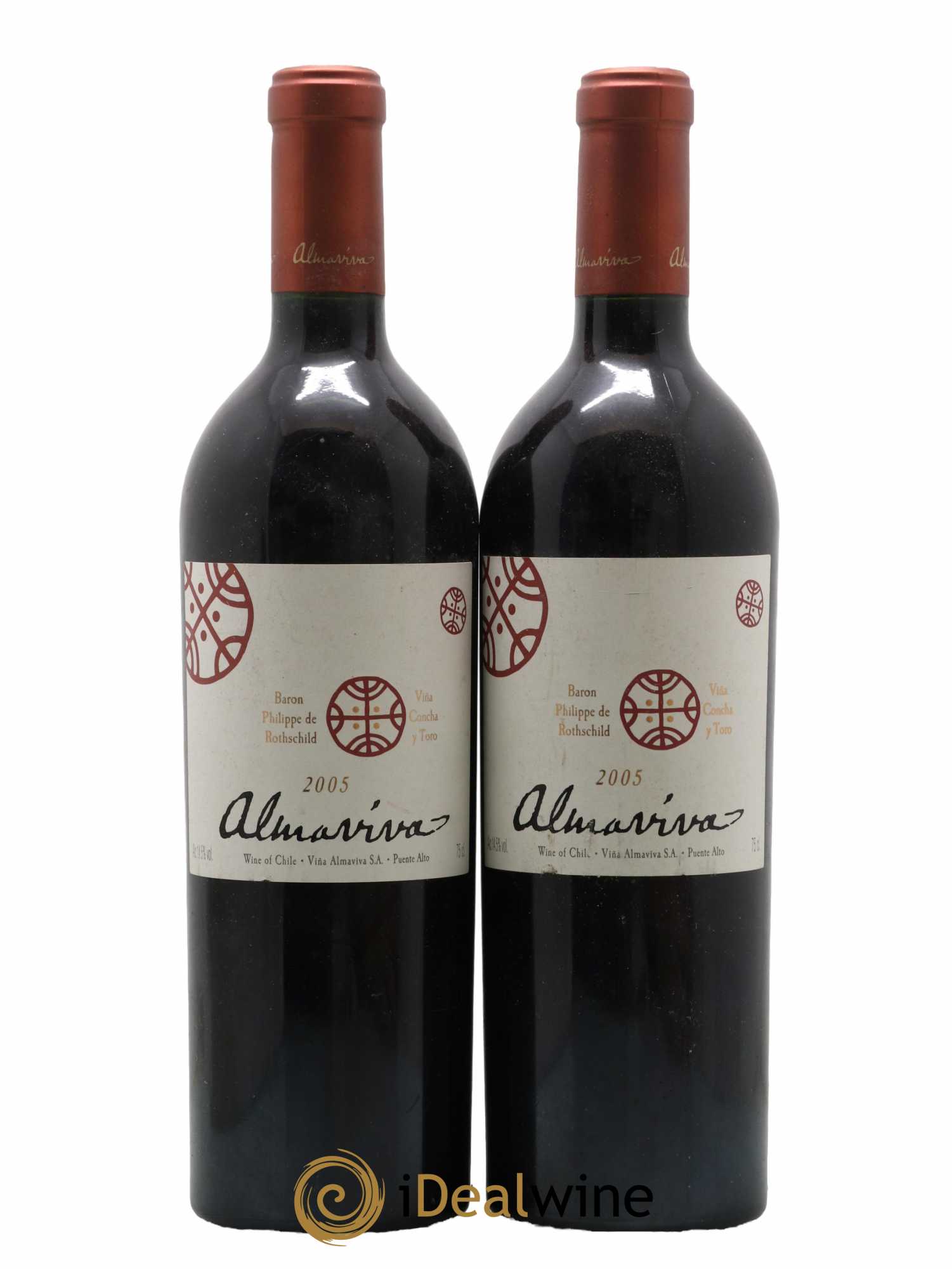 Chili Almaviva Baron P. de Rothschild Concha y Toro 2005 - Lot de 2 bouteilles - 0