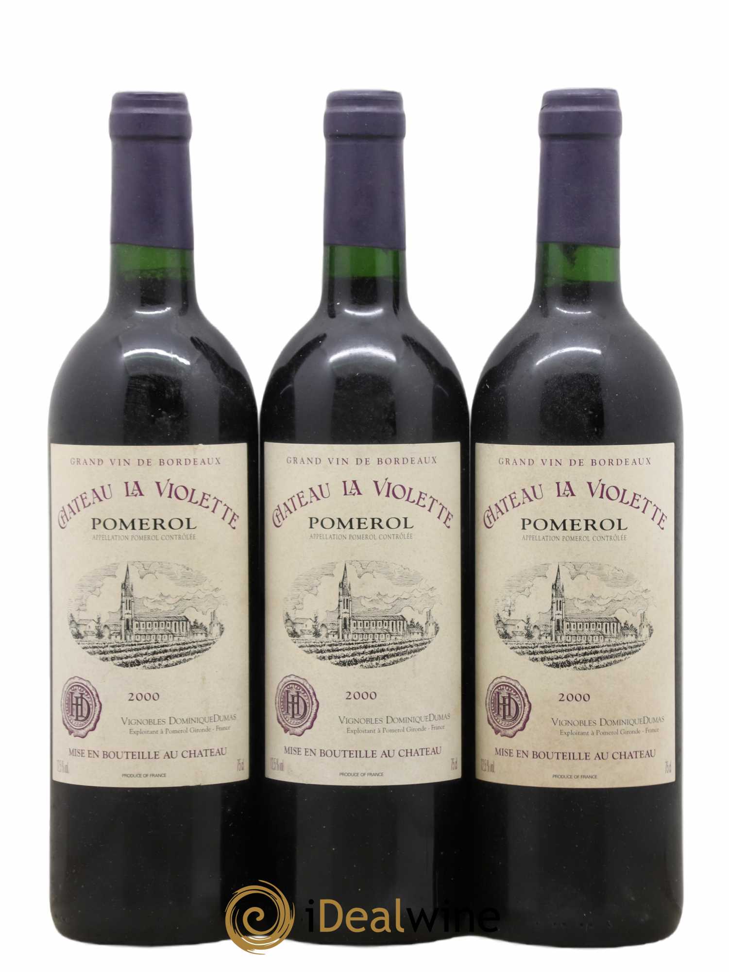 Château la Violette 2000 - Lot de 3 bouteilles - 0