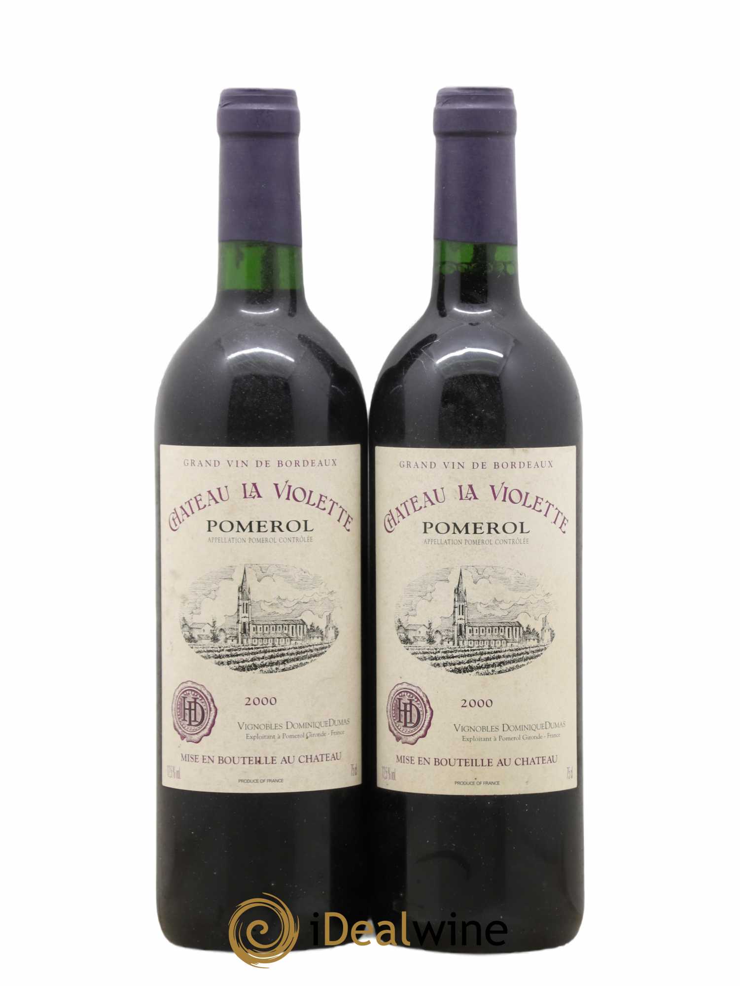 Château la Violette 2000 - Posten von 2 Flaschen - 0