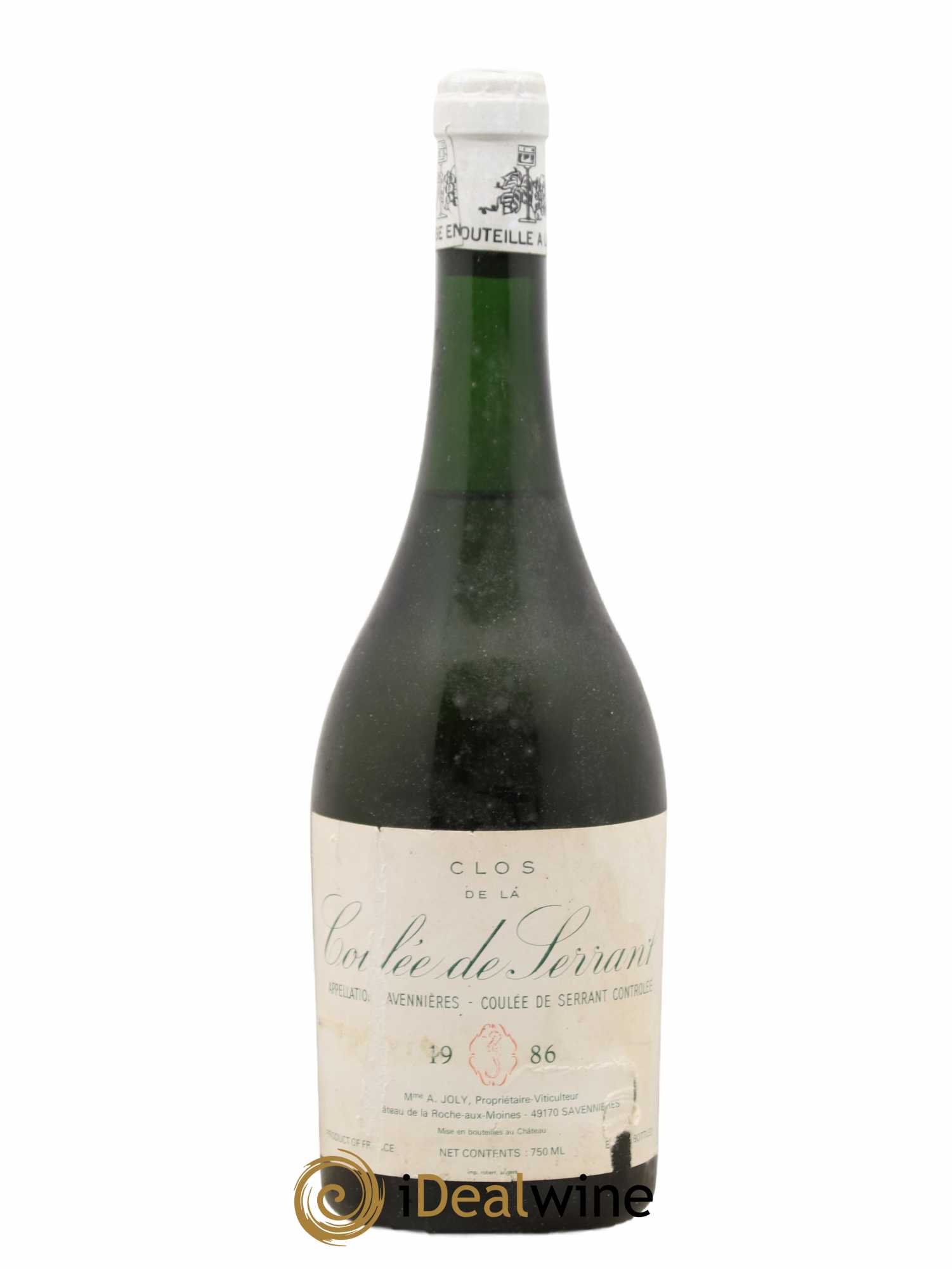 Savennières Clos de la Coulée de Serrant Vignobles de la Coulée de Serrant - Nicolas Joly 1986 - Lot de 1 bouteille - 0