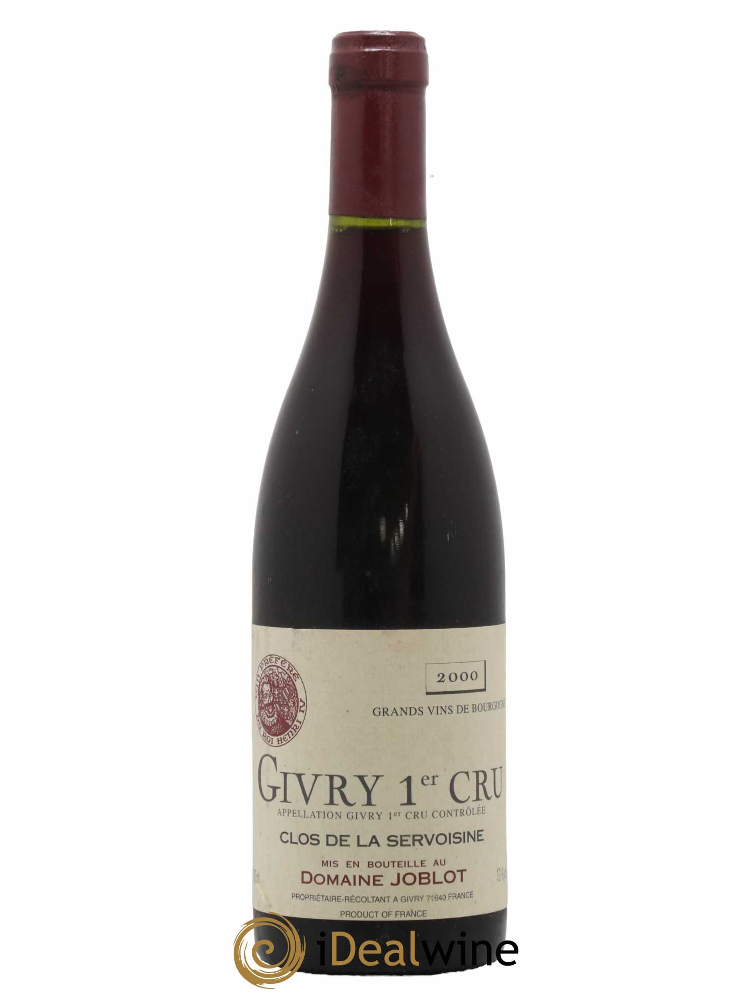 Givry 1er Cru Servoisine Joblot (Domaine) 2000 - Lot de 1 bouteille - 0