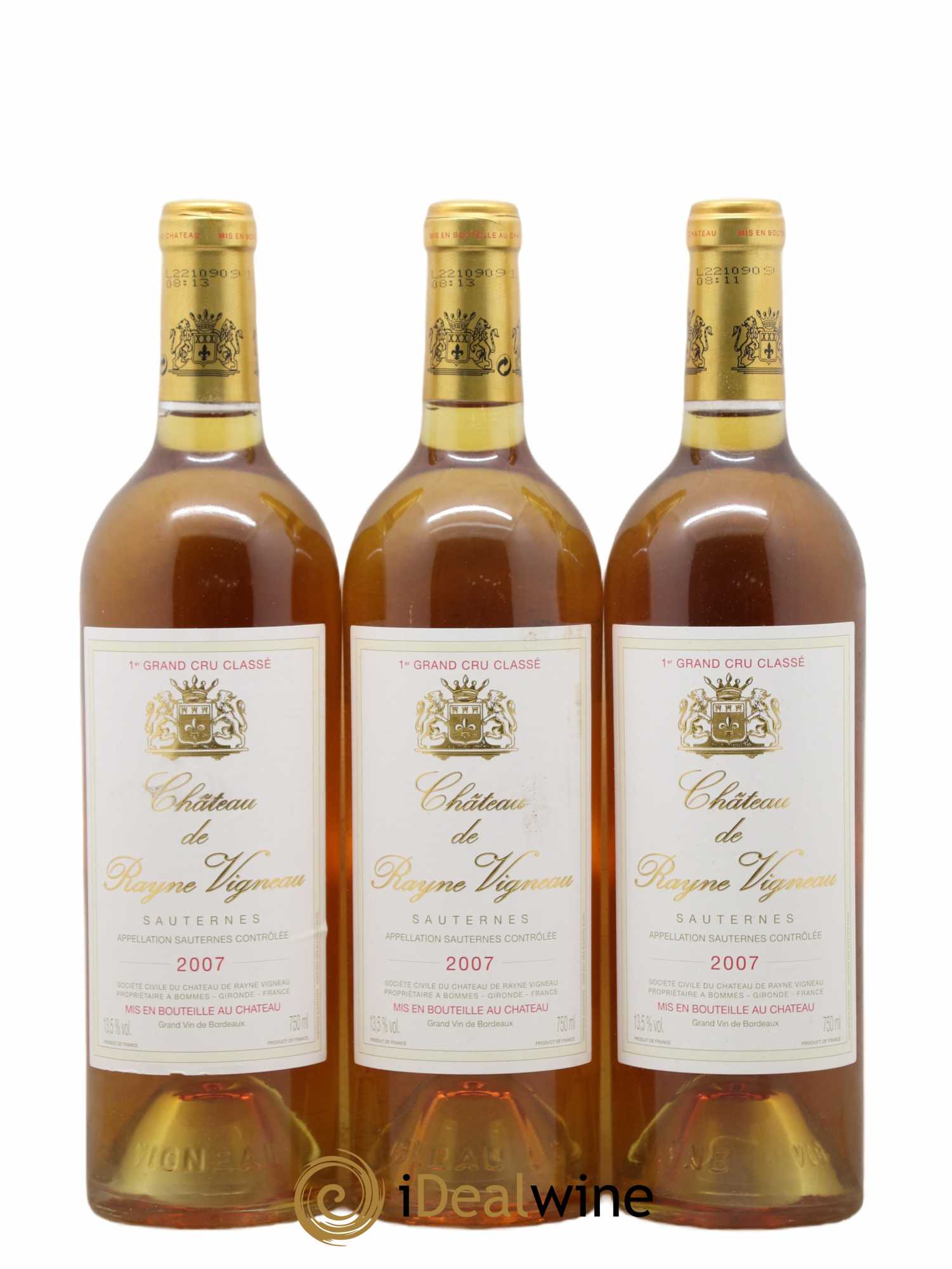 Château de Rayne Vigneau 1er Grand Cru Classé 2007 - Lotto di 6 bottiglie - 1