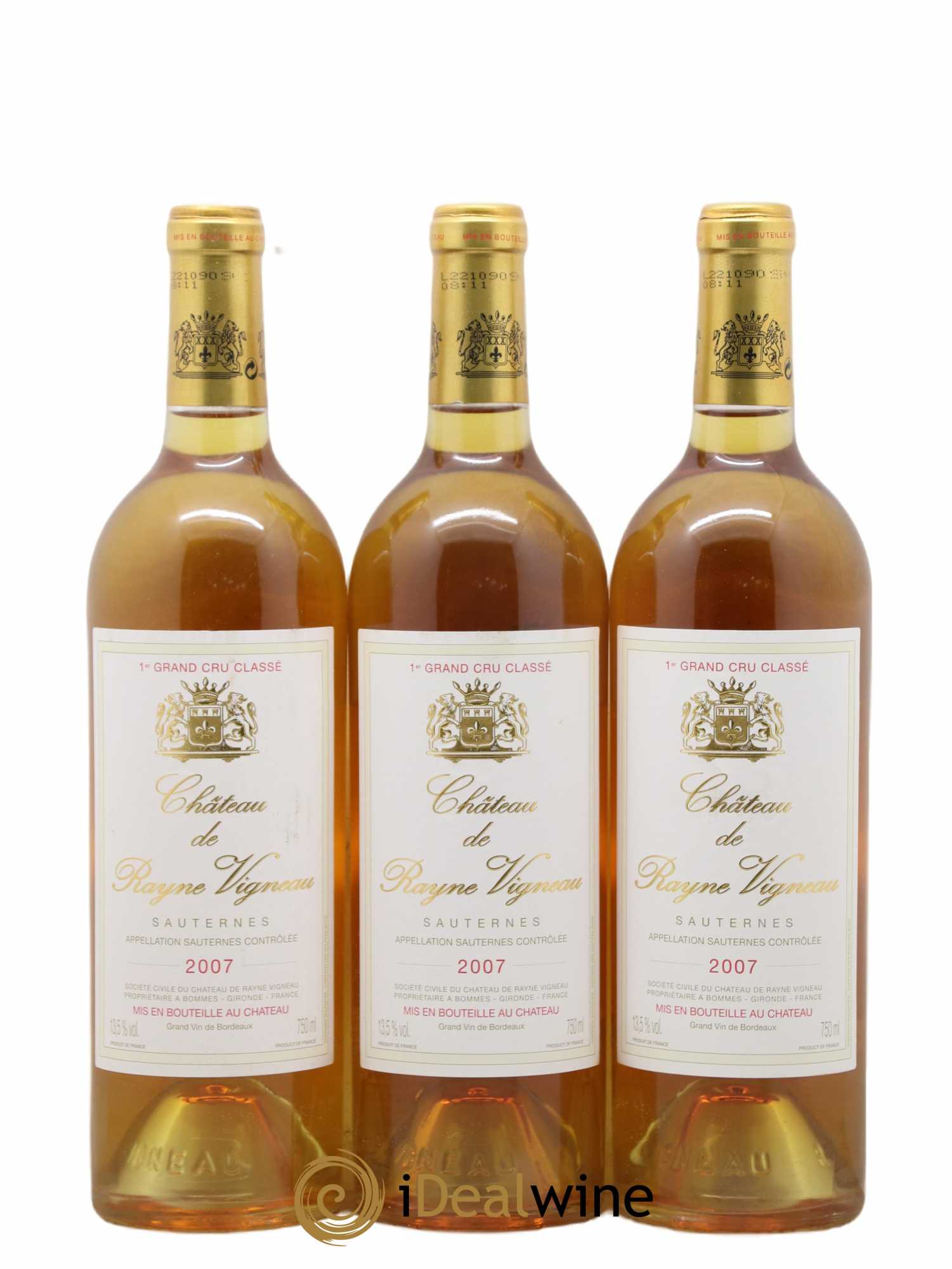 Château de Rayne Vigneau 1er Grand Cru Classé 2007 - Lotto di 6 bottiglie - 2