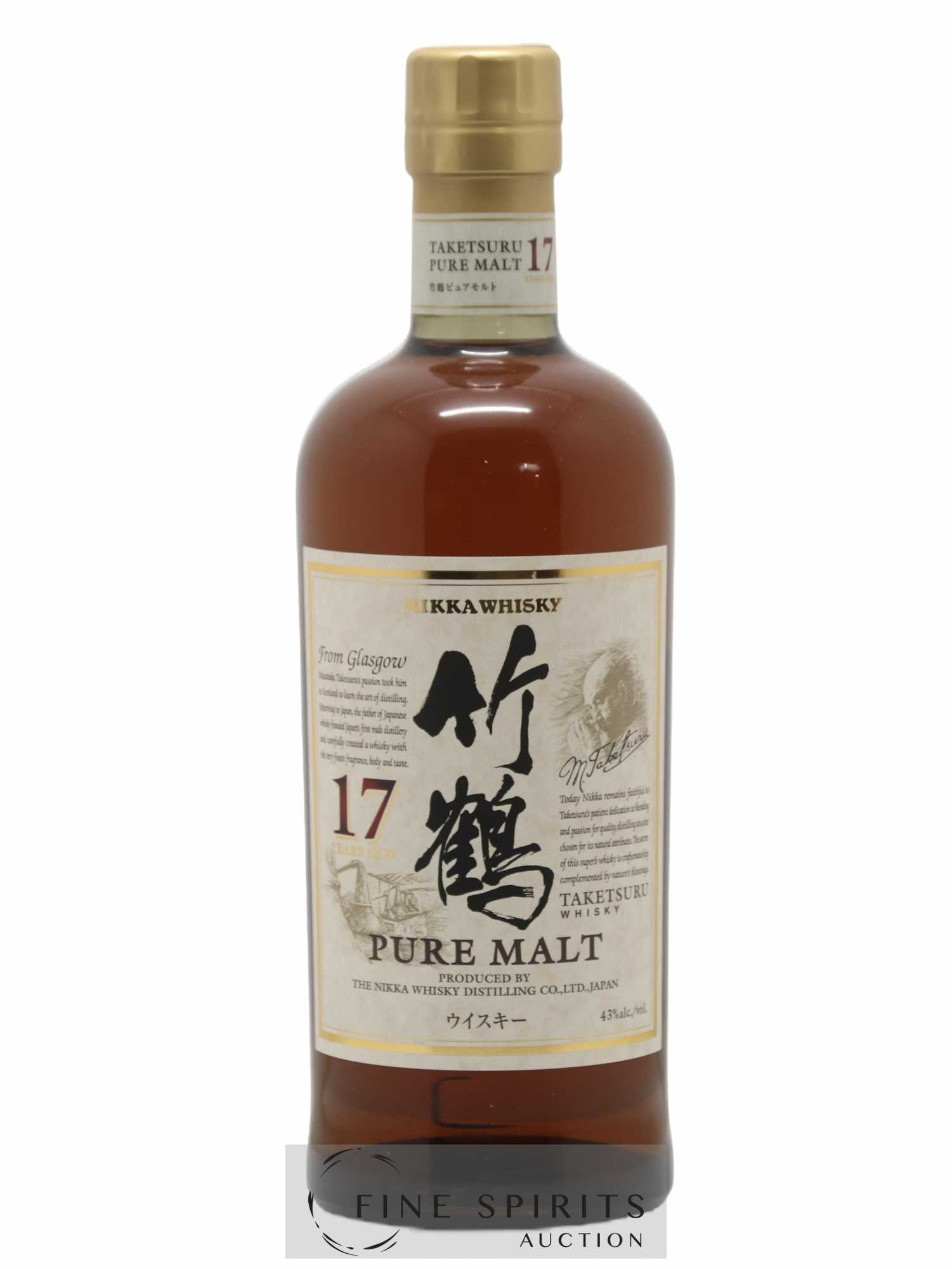 Taketsuru 17 years Of. Pure Malt Nikka Whisky - Lot de 1 bouteille - 1