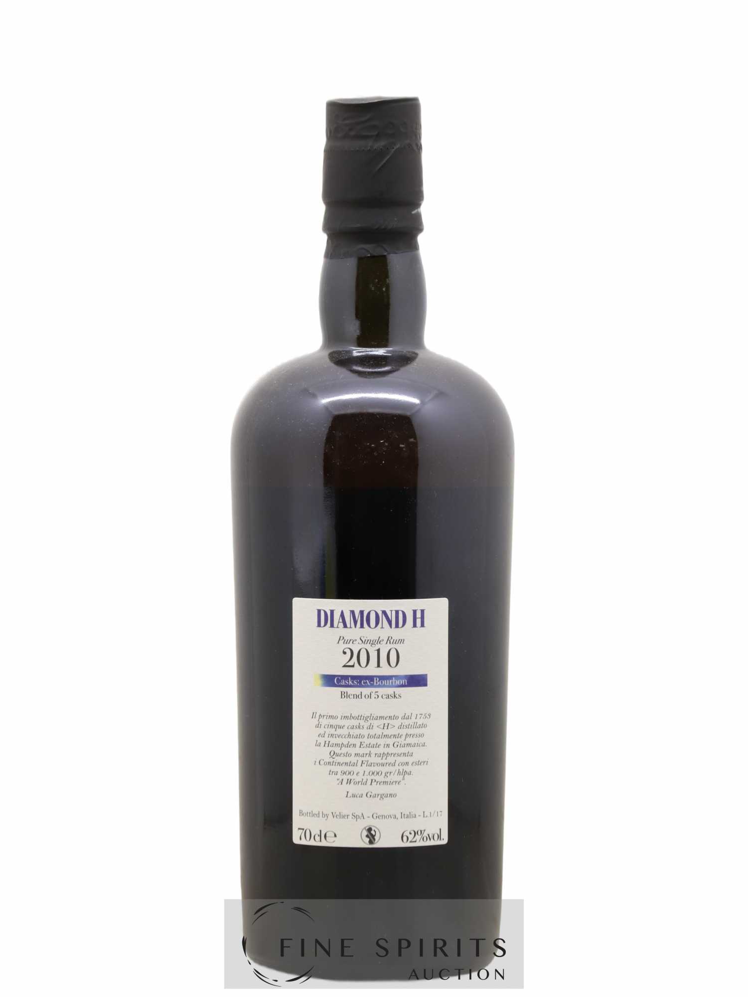Diamond 7 years 2010 Velier H Blend of 5 Ex-Bourbon Casks - bottled 2017 Velier 70th Anniversary - Lot de 1 bouteille - 2