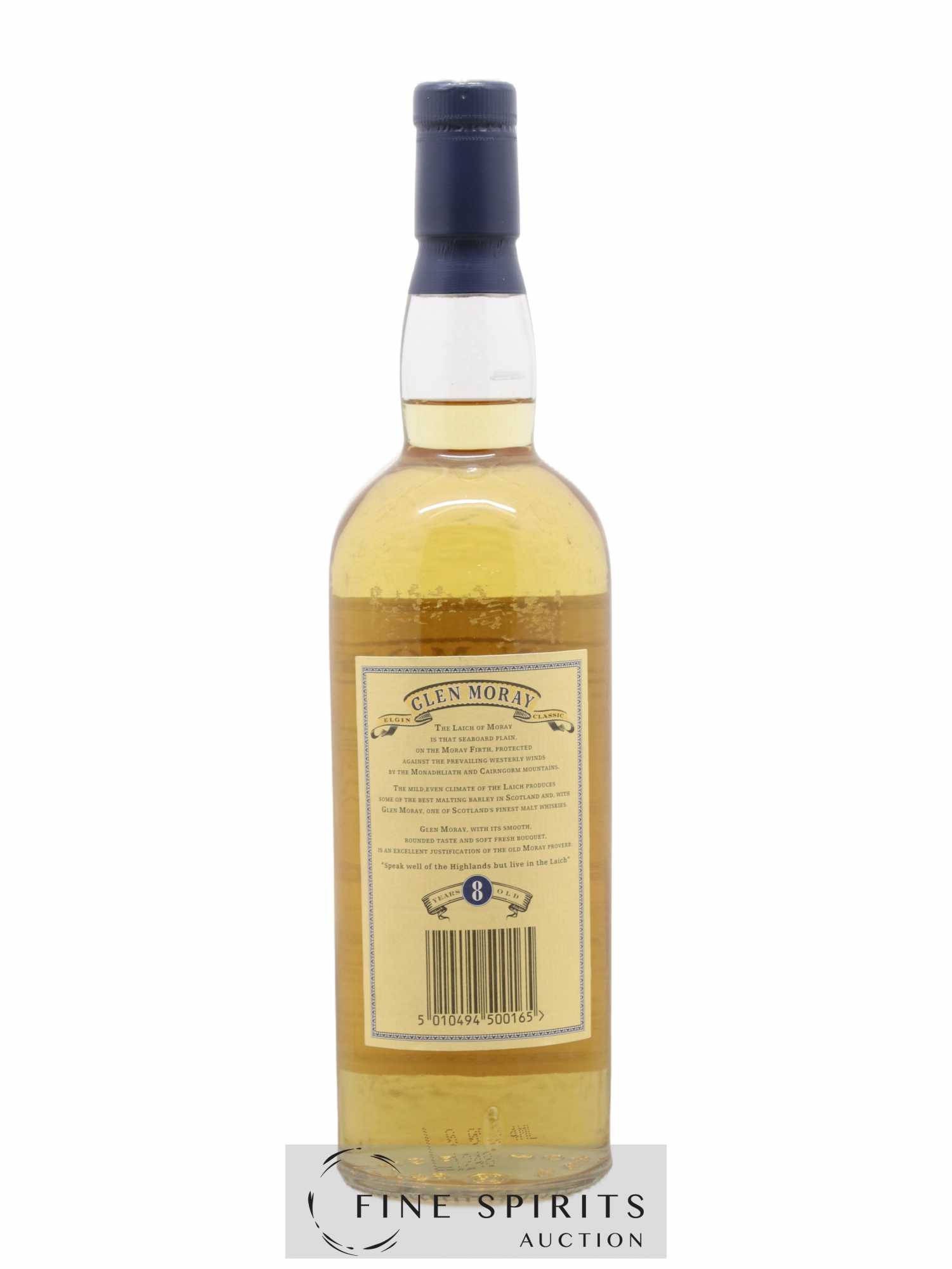 Glen Moray 8 years Of. 43° (sans prix de réserve) - Lot de 1 bouteille - 1