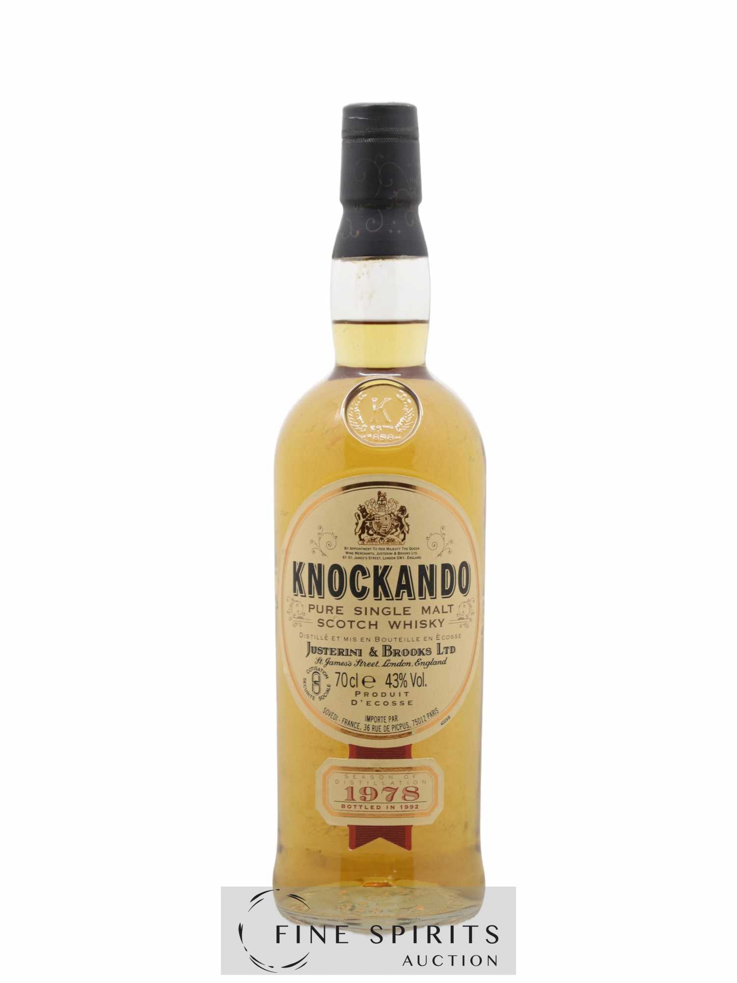 Knockando 1978 Of. bottled 1992 Sovedi Import (sans prix de réserve) - Lot de 1 bouteille - 0