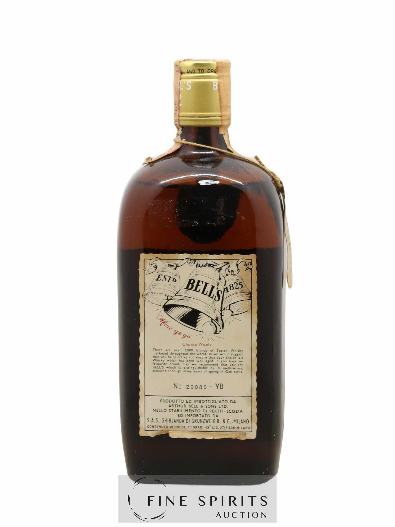 Bell's 12 years Of. De Luxe Ghirlanda S.p.A. Import  (sans prix de réserve) - Lot de 1 bouteille - 1