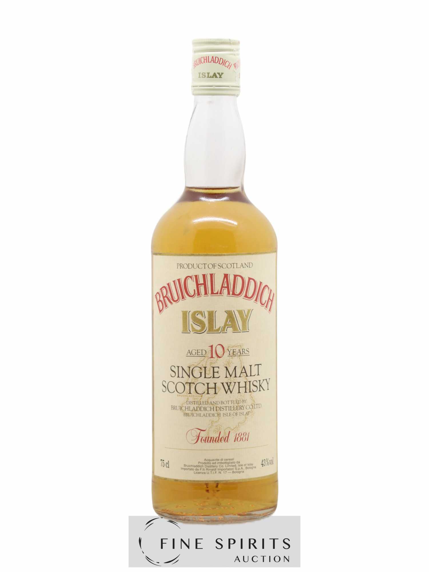 Bruichladdich 10 years Of. Double Gold Award Rinaldi Import (senza prezzo di riserva) - Lotto di 1 bottiglia - 0