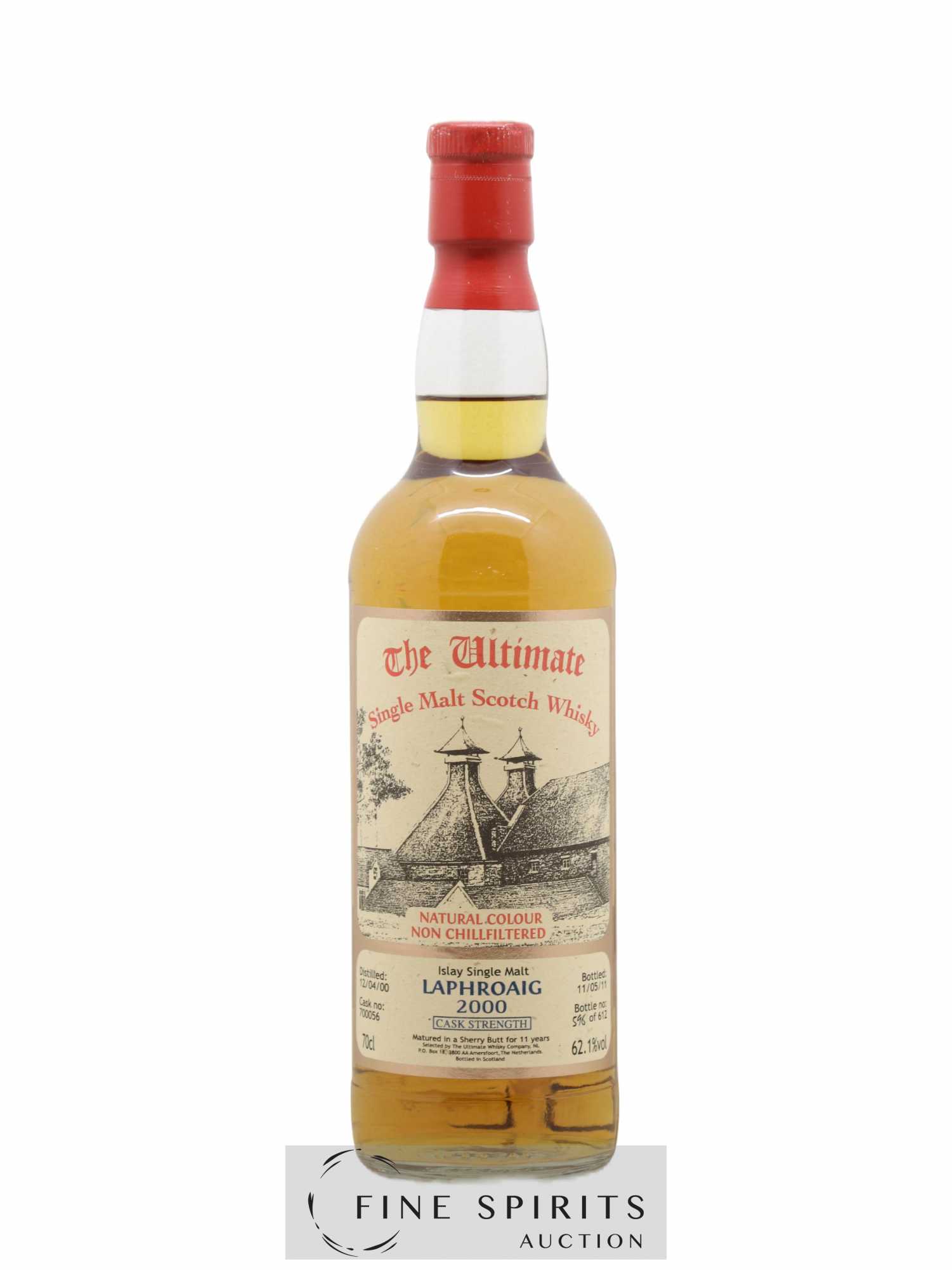 Laphroaig 11 years 2000 Van Wees The Ultimate Cask n°700056 - One of 612 - bottled 2011 (sans prix de réserve) - Lot de 1 bouteille - 0