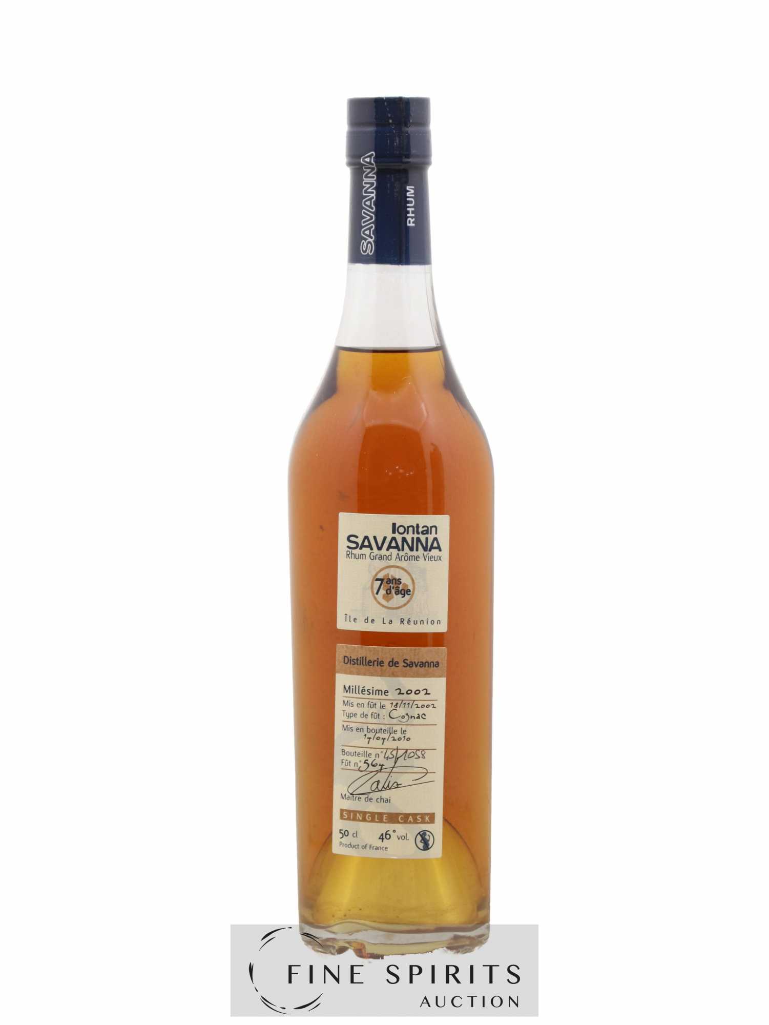 Savanna 7 years 2002 Of. Iontan Fût n°564 - One of 1058 - bottled 2010  (sans prix de réserve) - Lot de 1 bouteille - 1