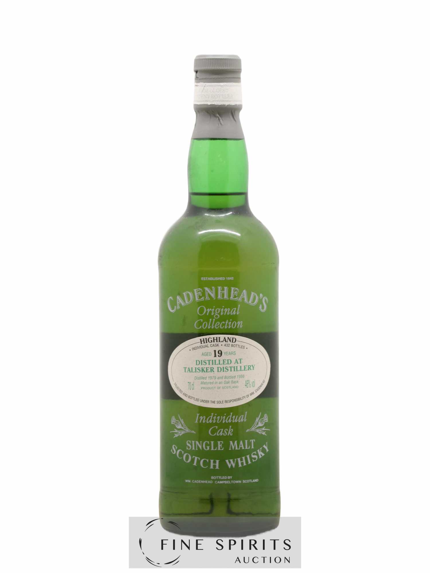 Talisker 19 years 1979 Cadenhead's Individual Cask - One of 432 - bottled 1998 Original Collection (sans prix de réserve) - Lot de 1 bouteille - 0
