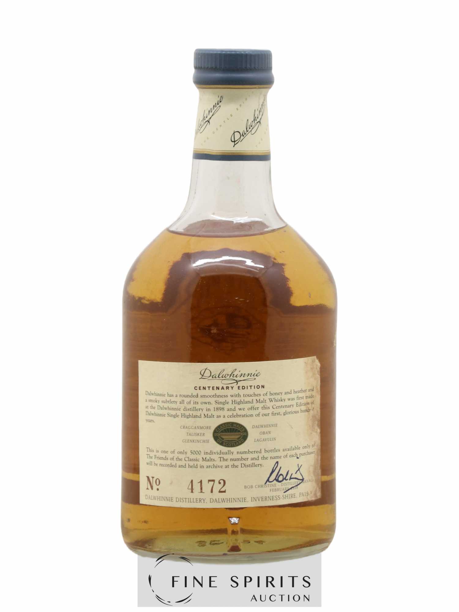 Dalwhinnie 15 years Of. 1898-1998 Centenary Edition One of 5000  (no reserve) - Lot of 1 bottle - 1