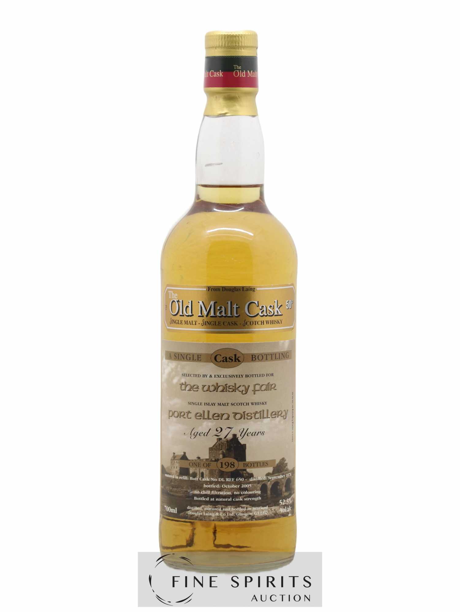 Port Ellen 27 years 1978 Douglas Laing Cask n°DL REF 650 - One of 198 - bottled 2005 The Old Malt Cask (sans prix de réserve) - Lot de 1 bouteille - 0