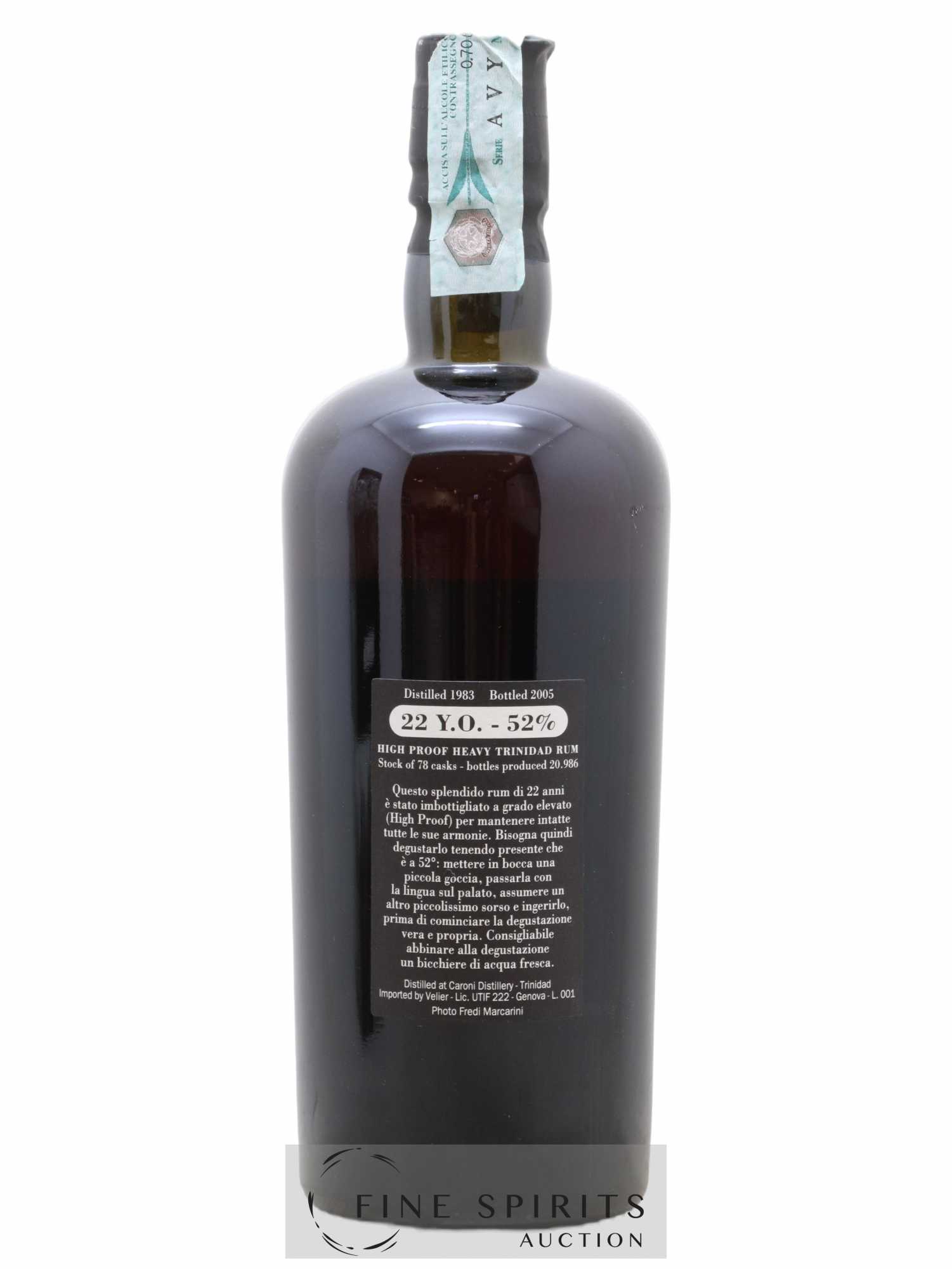 Caroni 22 years 1983 Velier High Proof bottled in 2005 - Lot de 1 bouteille - 2