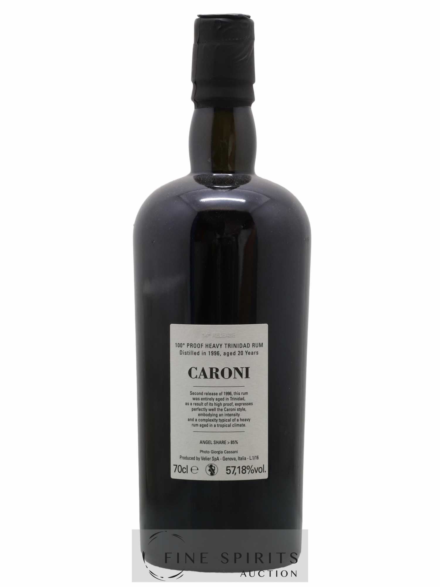 Caroni 20 years 1996 Velier The Heavy Wall 100° Proof 34th Release - One of 3800 - bottled 2016 Special Release - Lot de 1 bouteille - 1