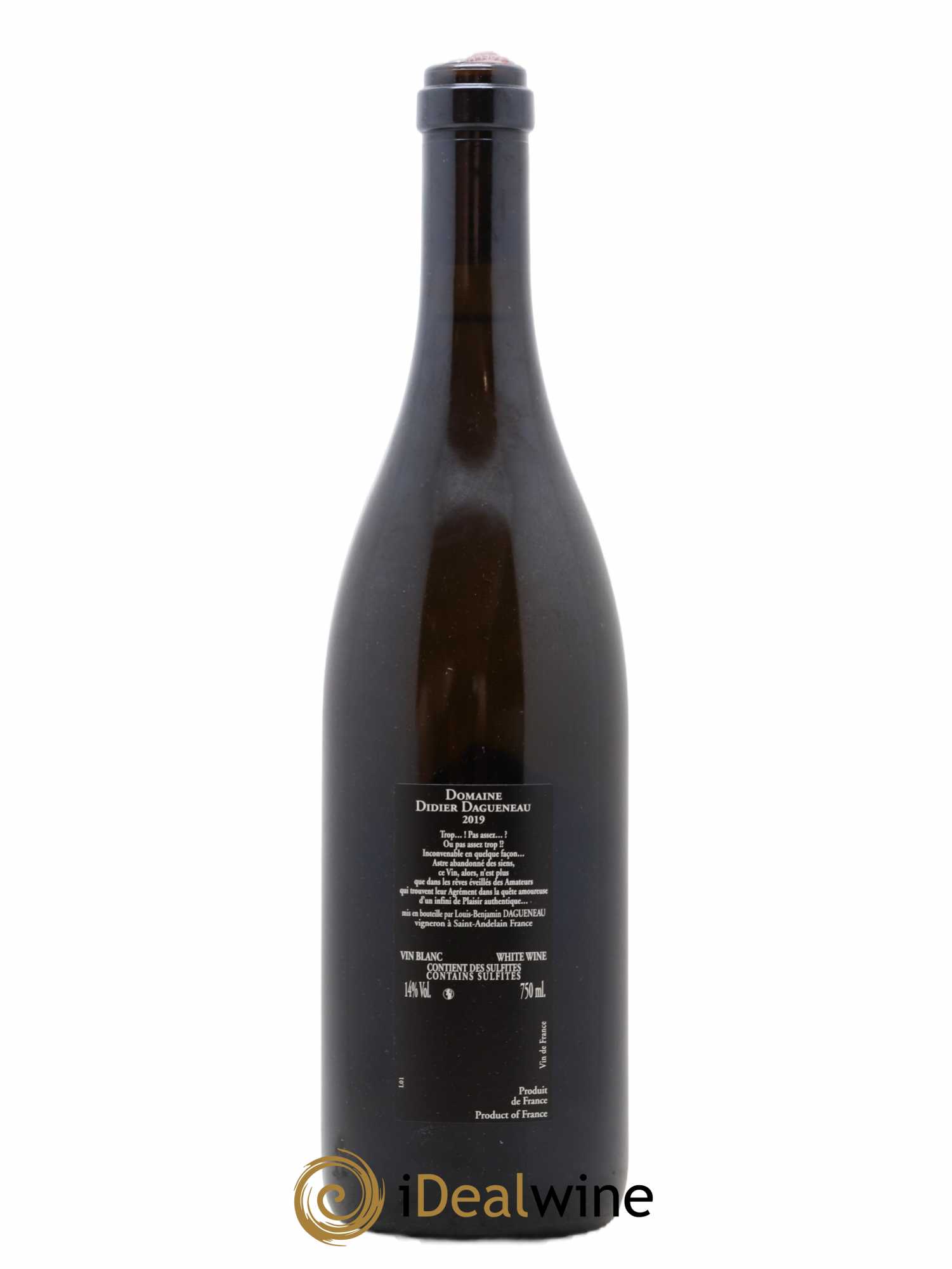 Vin de France (anciennement Pouilly-Fumé) Silex Dagueneau (Domaine Didier - Louis-Benjamin)  (sans prix de réserve) 2019 - Lot de 1 bouteille - 1