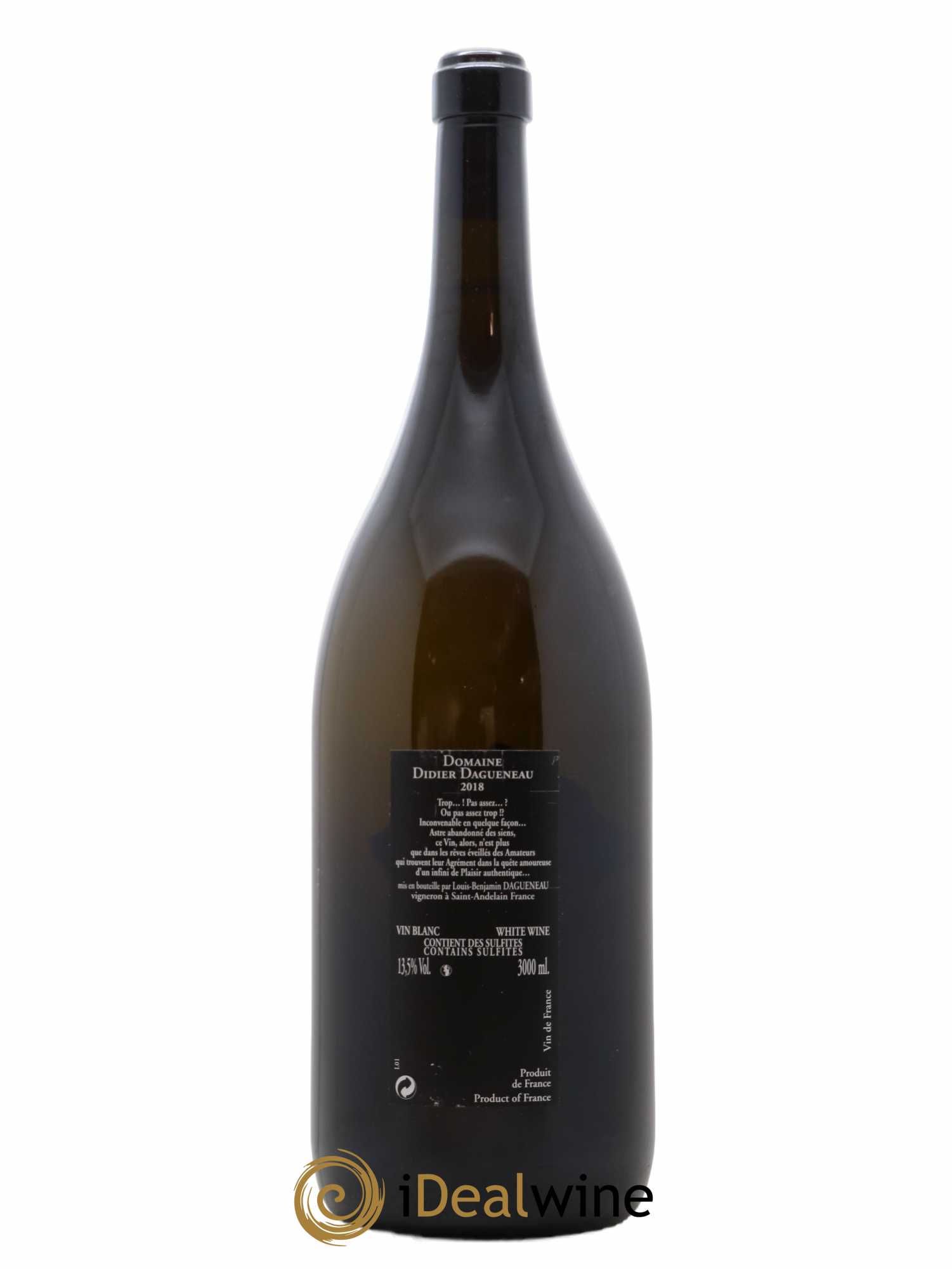 Vin de France (anciennement Pouilly-Fumé) Silex Dagueneau (Domaine Didier - Louis-Benjamin) (senza prezzo di riserva) 2018 - Lotto di 1 jéroboam - 1