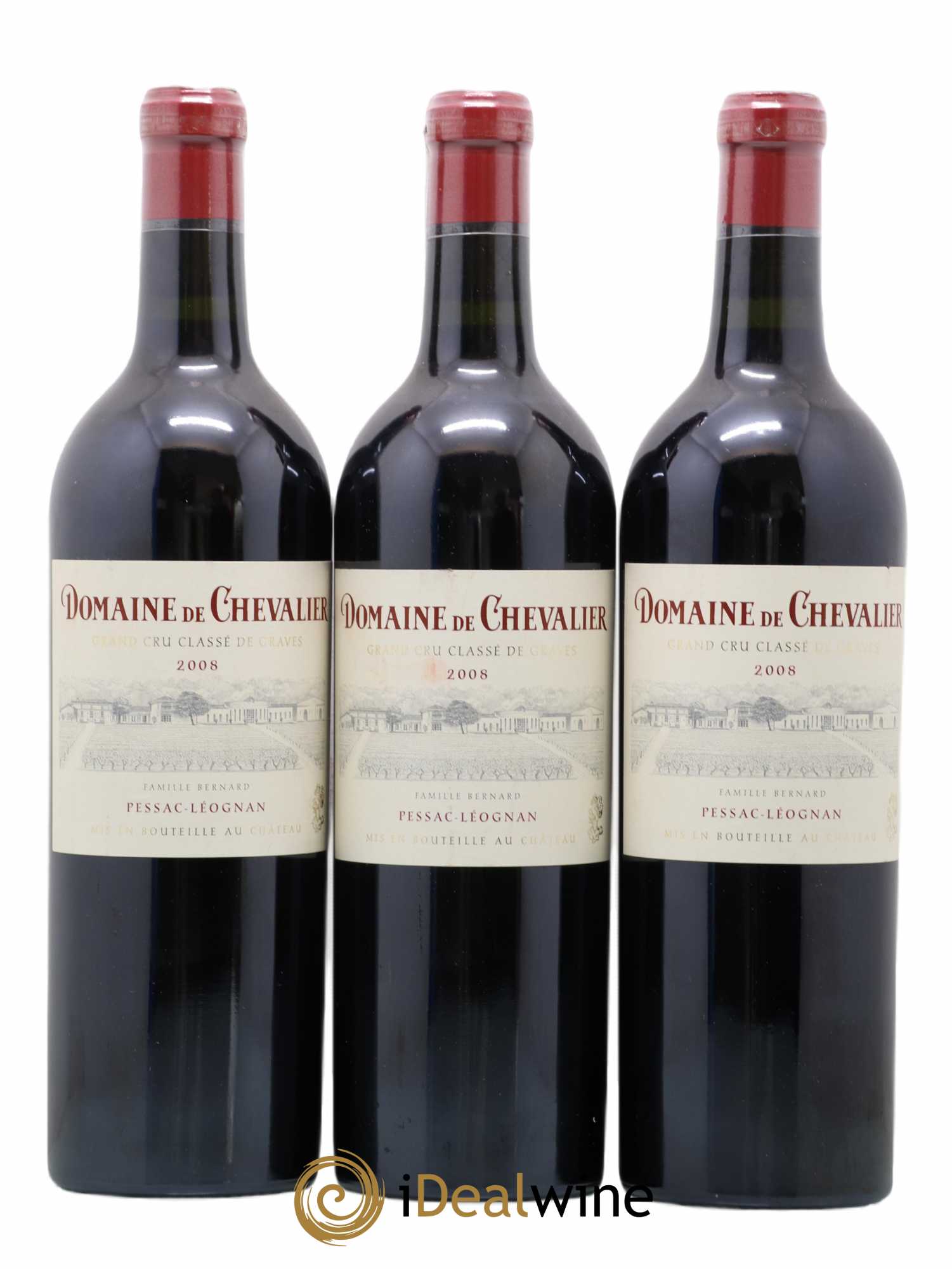 Domaine de Chevalier Cru Classé de Graves 2008 - Lot de 3 bouteilles - 0