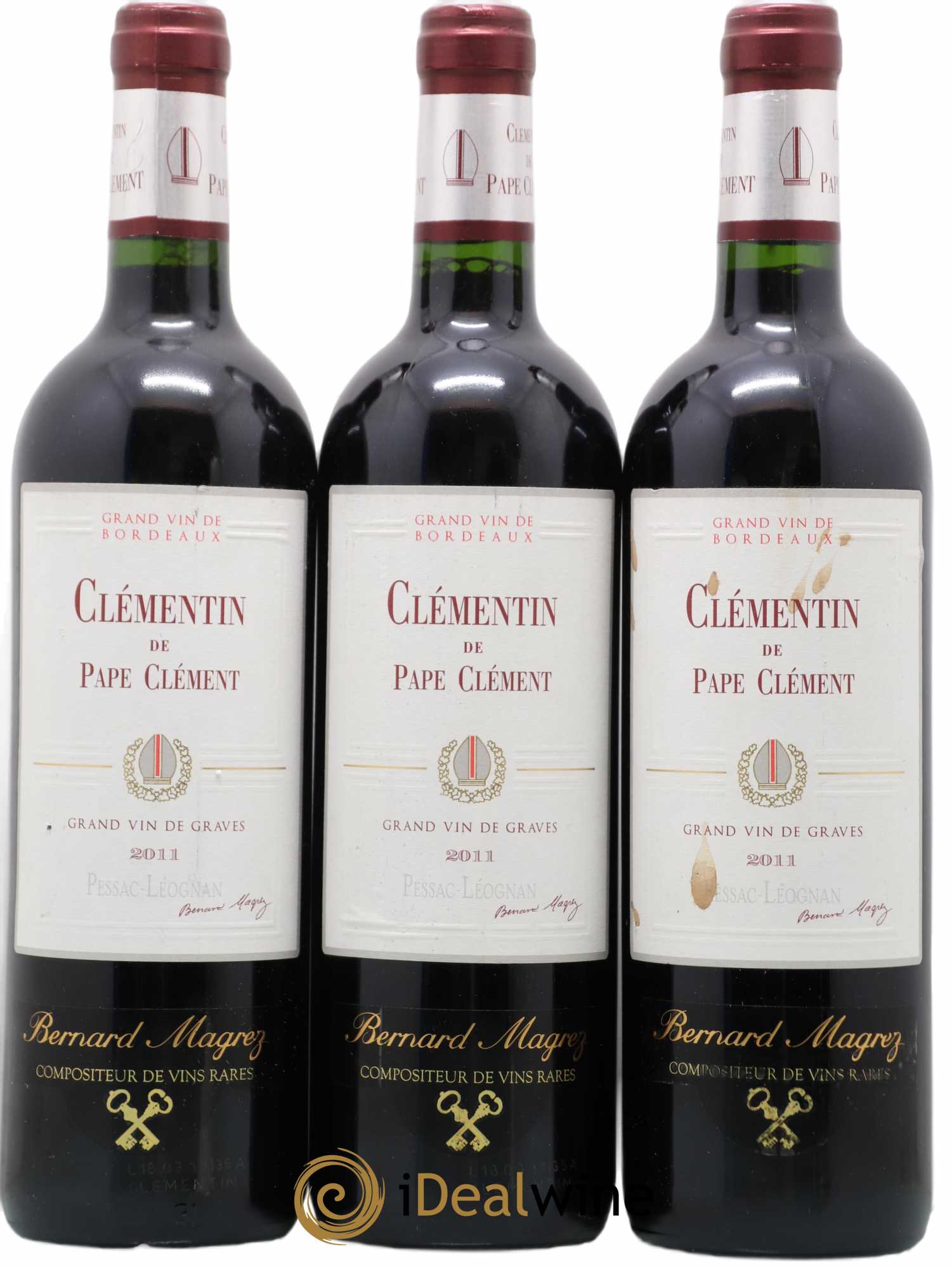 Le Clémentin de Pape Clément Second Vin 2011 - Lot de 3 bouteilles - 0