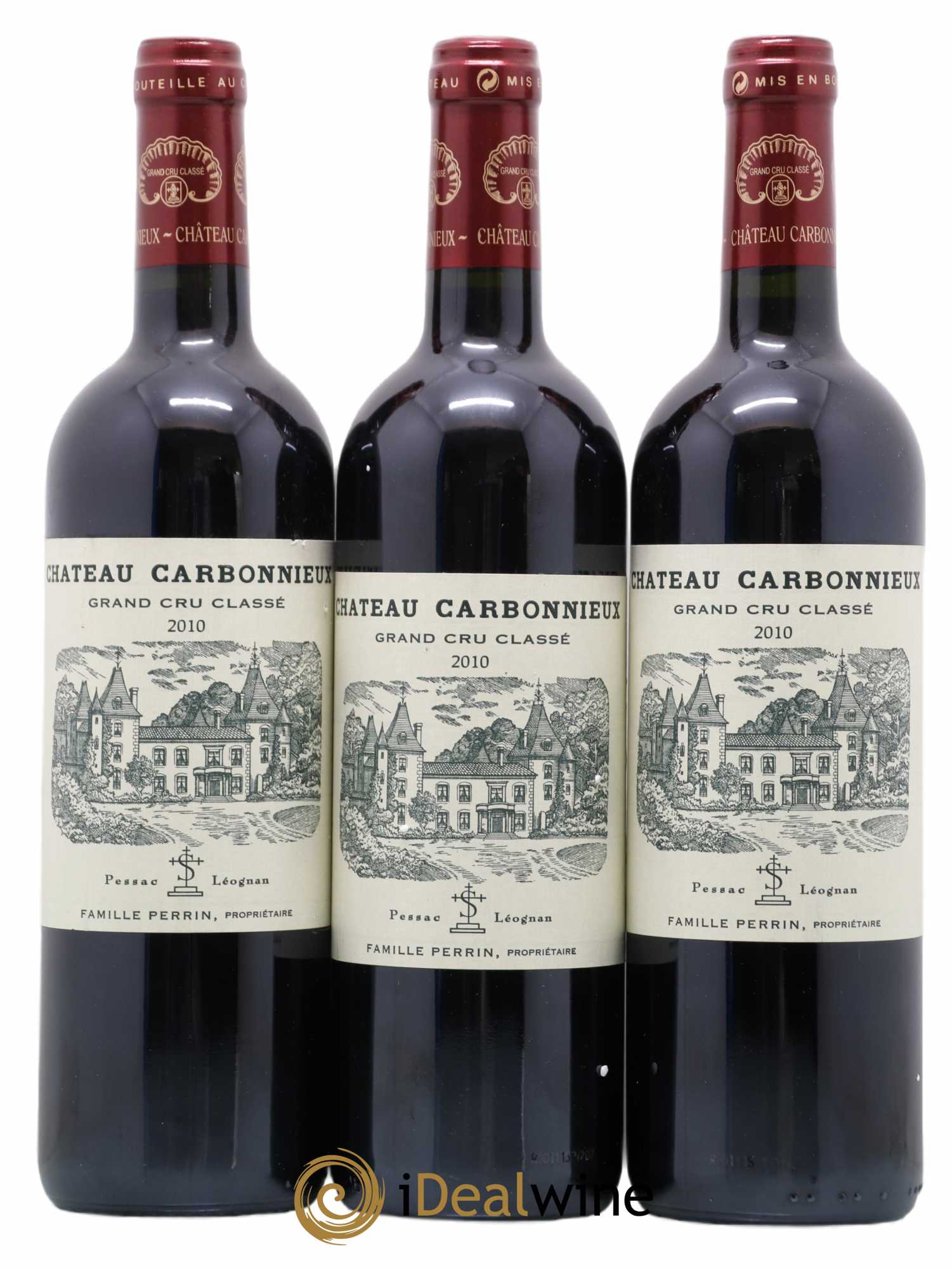 Château Carbonnieux Cru Classé de Graves 2010 - Lot de 3 bouteilles - 0
