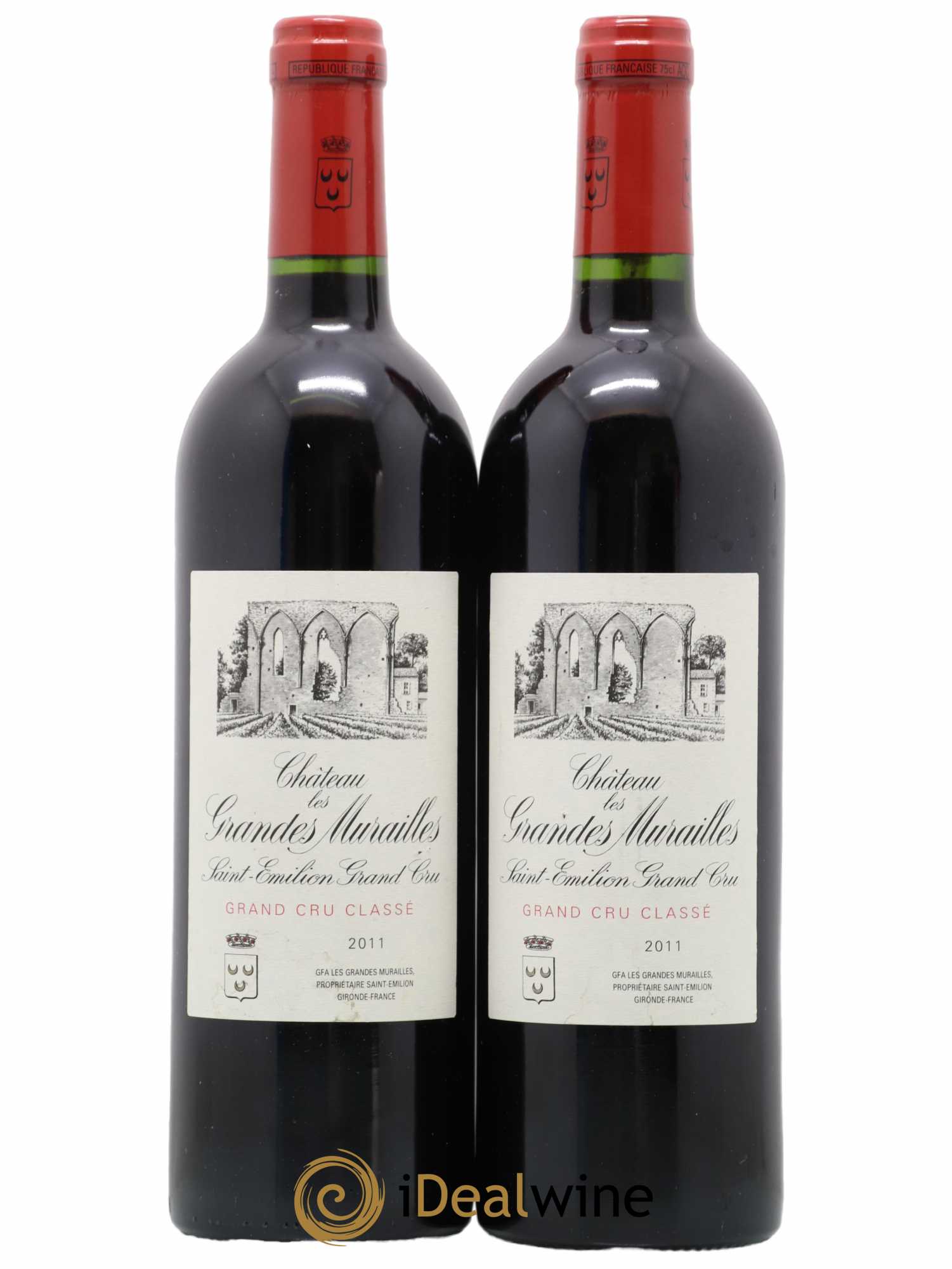 Château les Grandes Murailles Grand Cru Classé 2011 - Lot de 2 bouteilles - 0