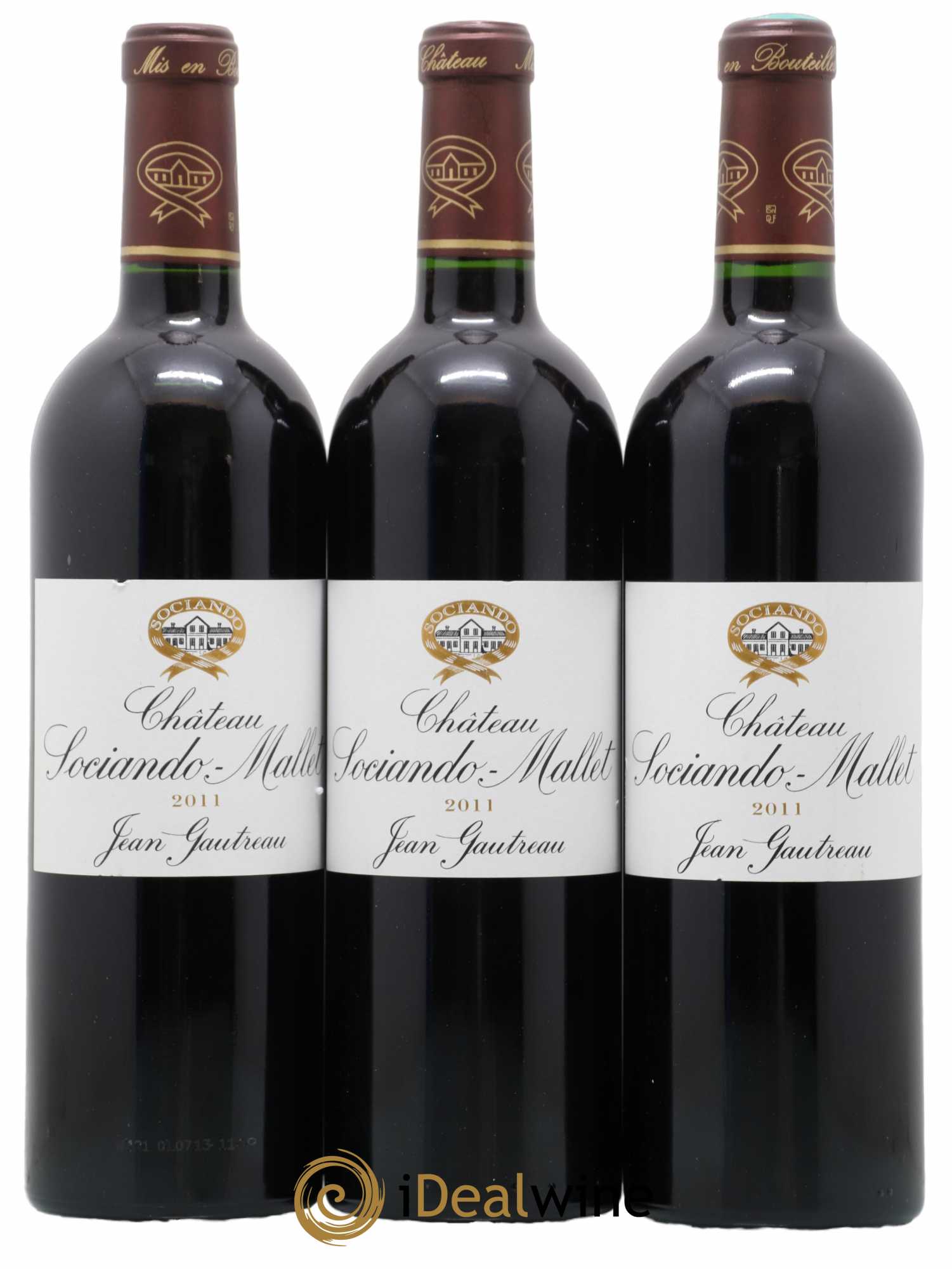 Château Sociando Mallet 2011 - Lot de 3 bouteilles - 0