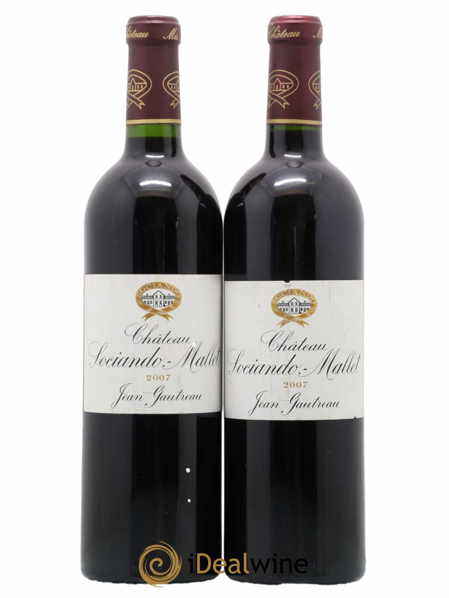 Château Sociando Mallet 2007 - Lot de 2 bouteilles - 0