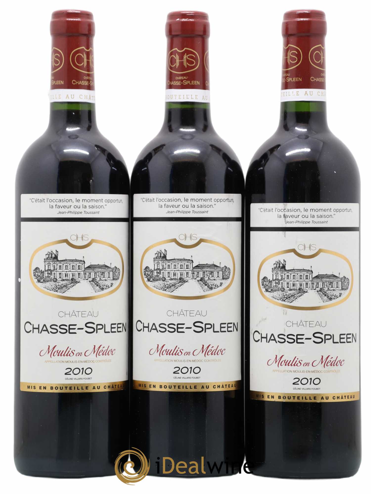 Château Chasse Spleen 2010 - Lot de 3 bouteilles - 0