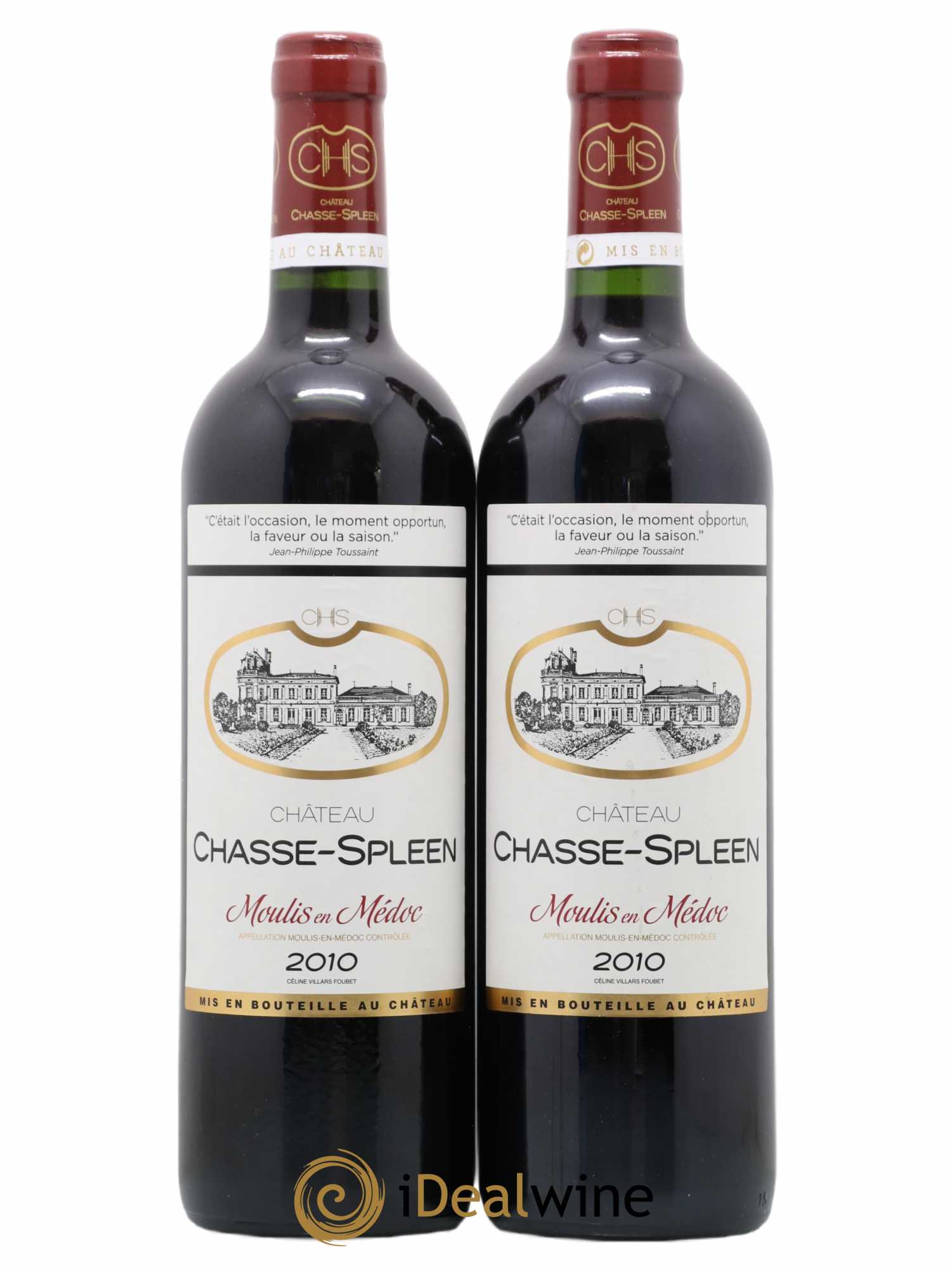 Château Chasse Spleen 2010 - Lot de 2 bouteilles - 0
