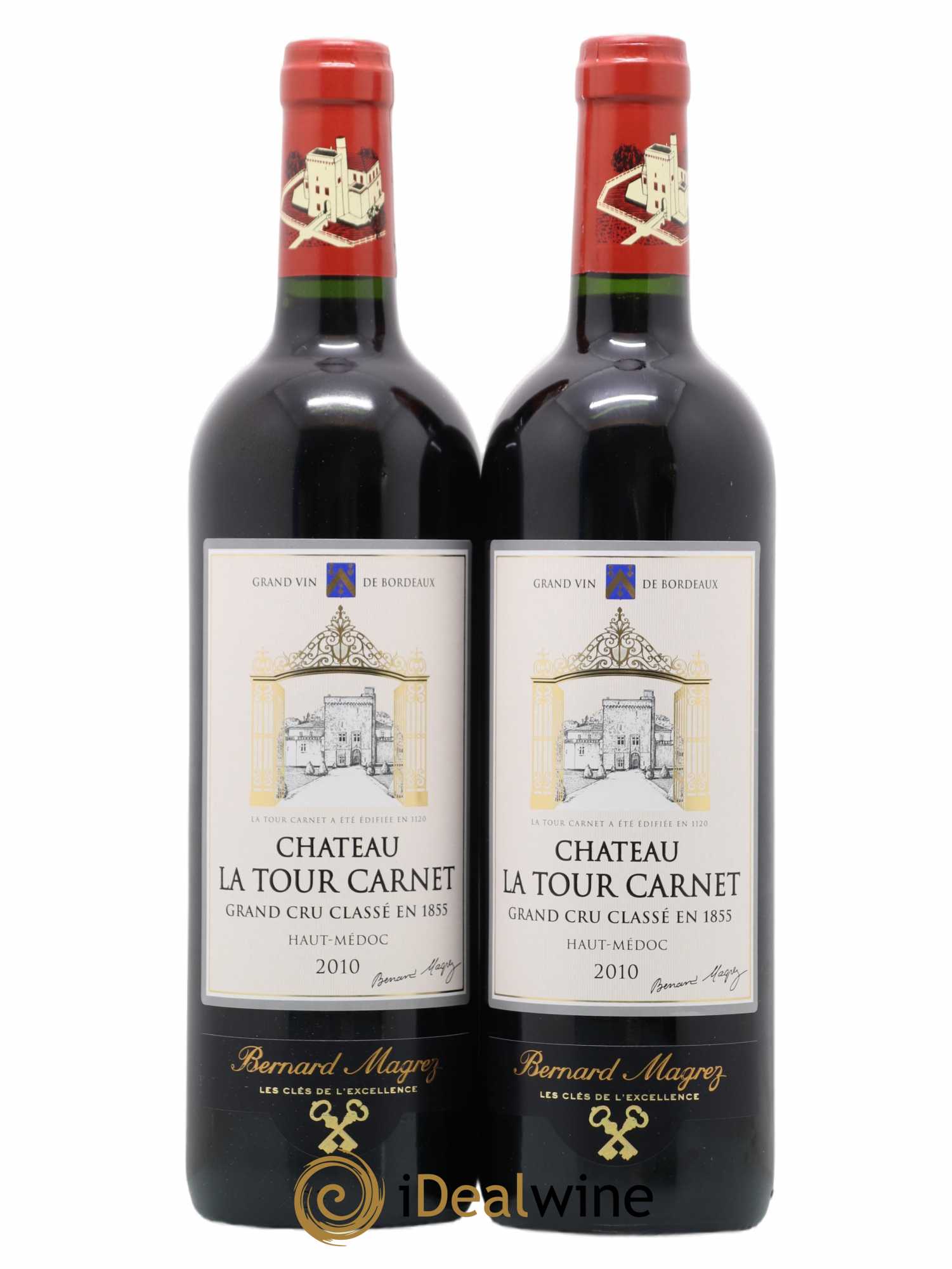Château la Tour Carnet 4ème Grand Cru Classé 2010 - Lot de 2 bouteilles - 0