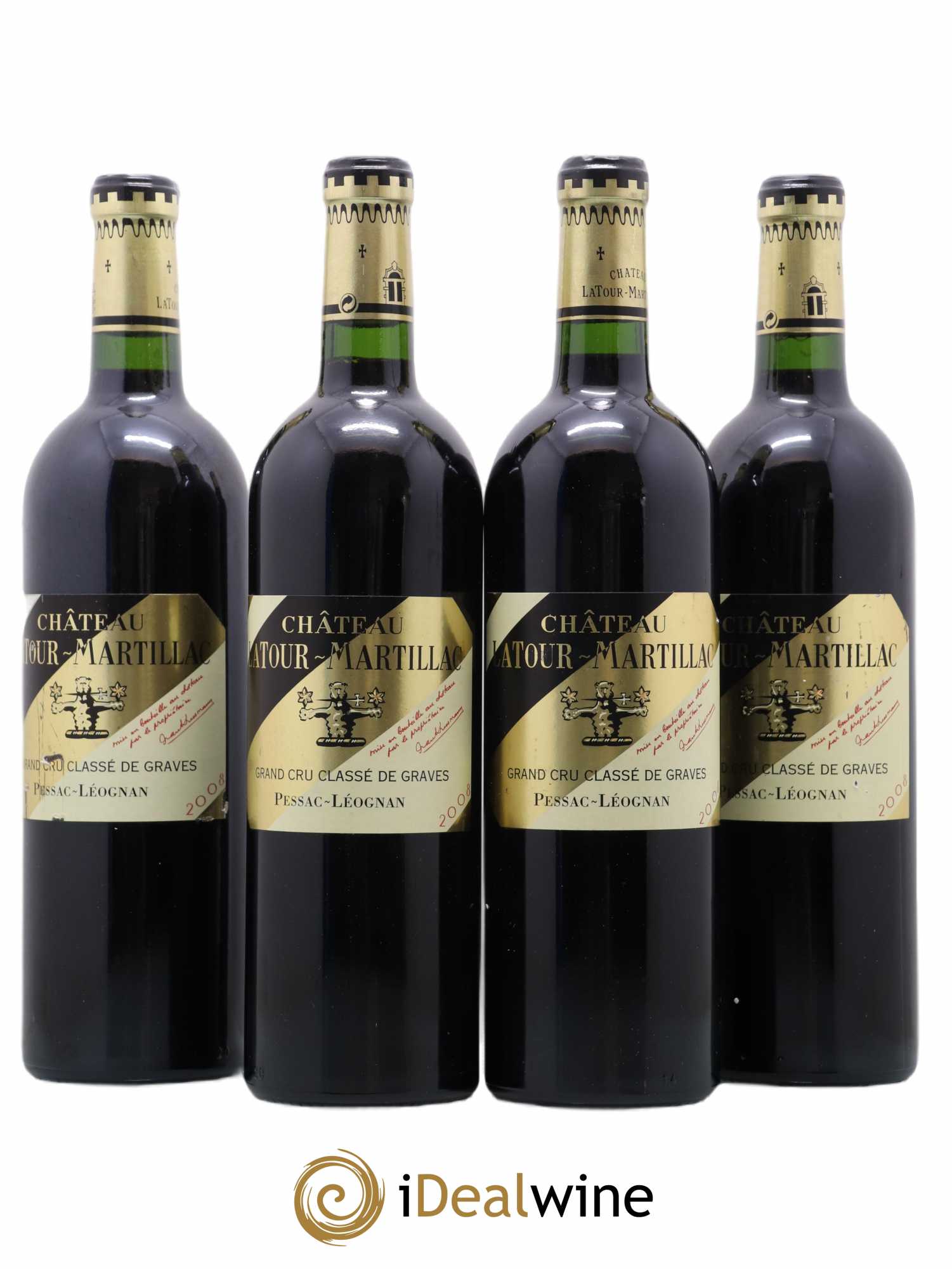 Château Latour-Martillac Cru Classé de Graves 2008 - Lot de 4 bouteilles - 0
