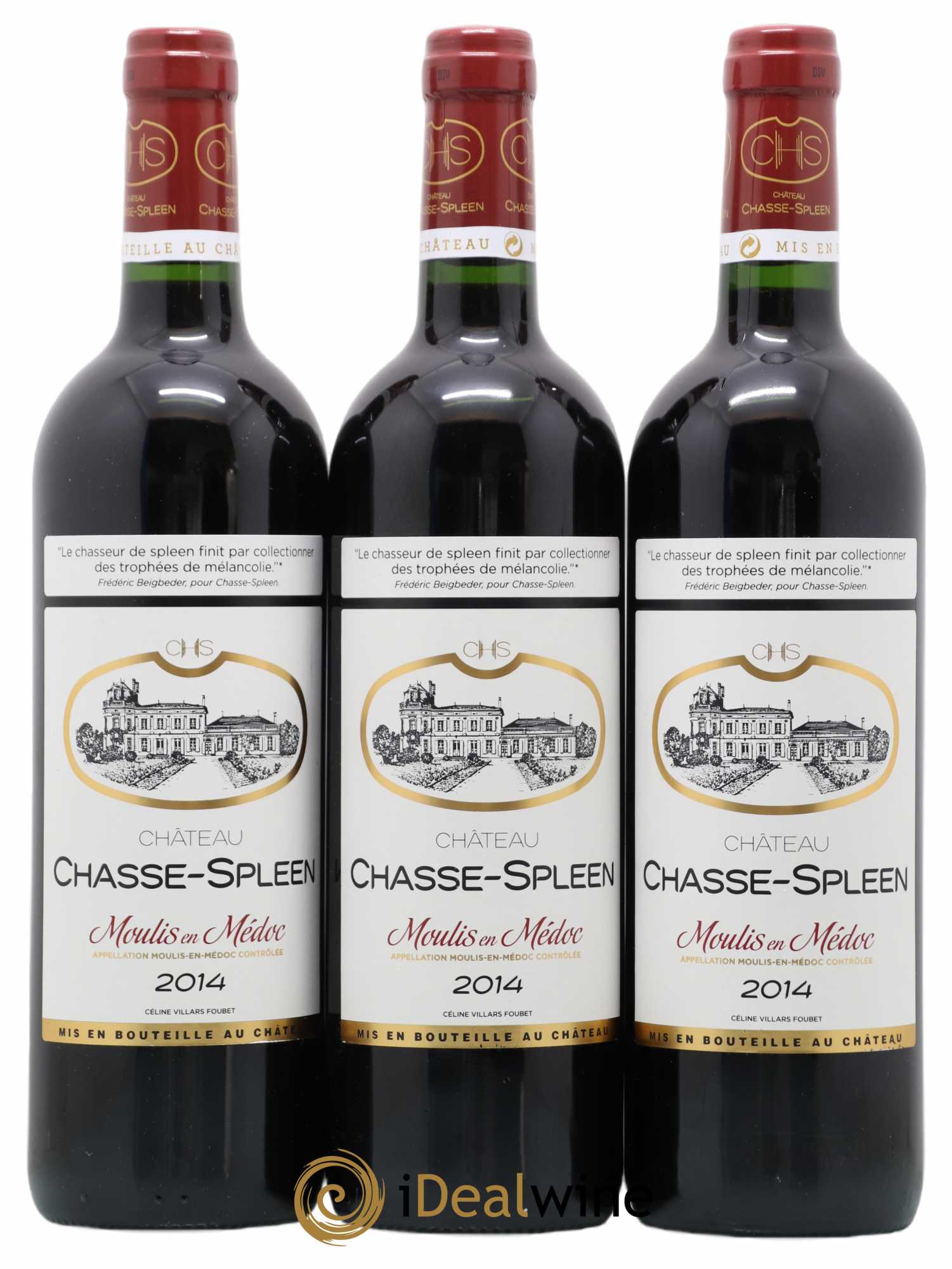 Château Chasse Spleen 2014 - Lot de 3 bouteilles - 0