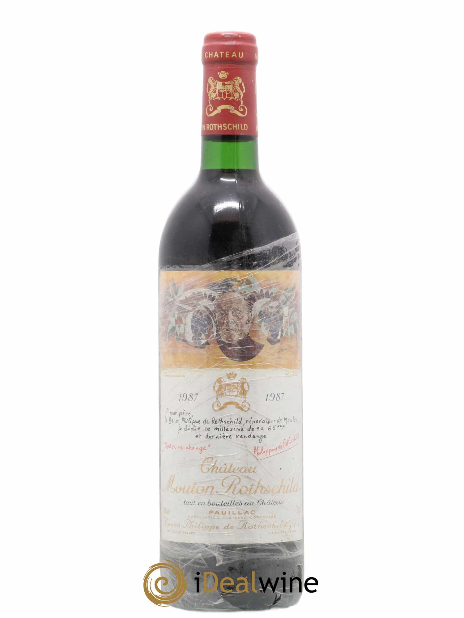 Château Mouton Rothschild 1er Grand Cru Classé 1987 - Lot de 1 bouteille - 0