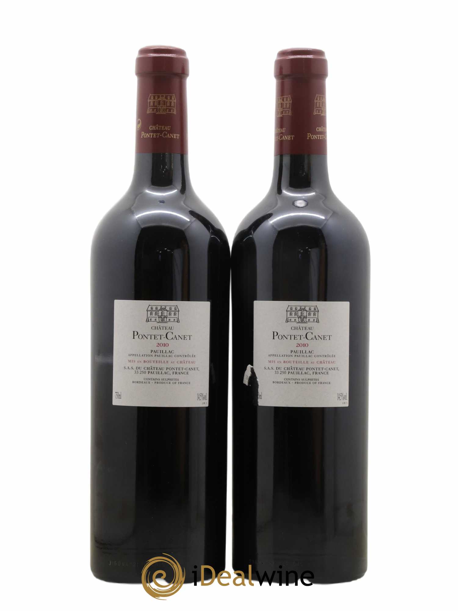 Château Pontet Canet 5ème Grand Cru Classé 2010 - Lot de 2 bouteilles - 1