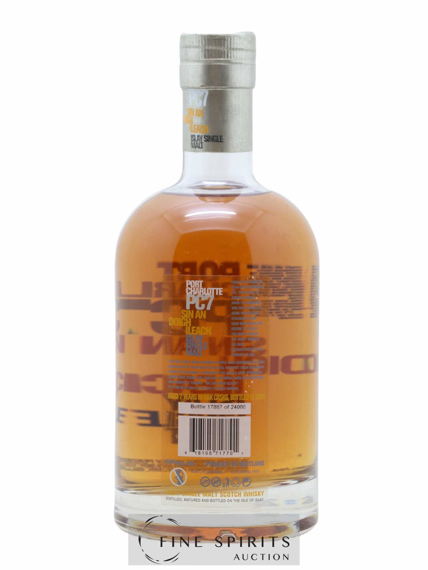 Port Charlotte 7 years Of. PC7 One of 24000 - bottled 2008 - Posten von 1 Flasche - 1