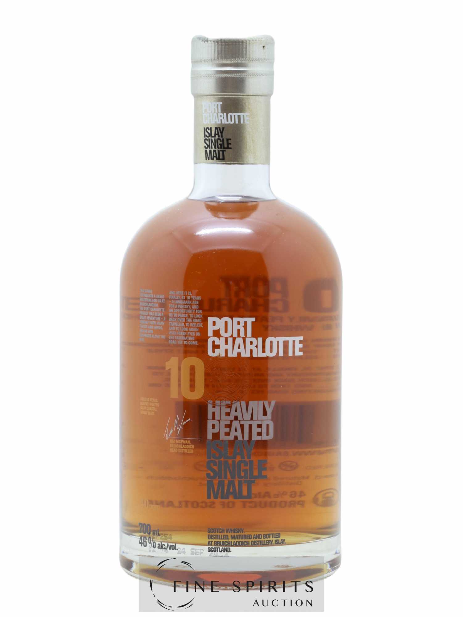 Port Charlotte 10 years Of. Heavily Peated - Lot de 1 bouteille - 0