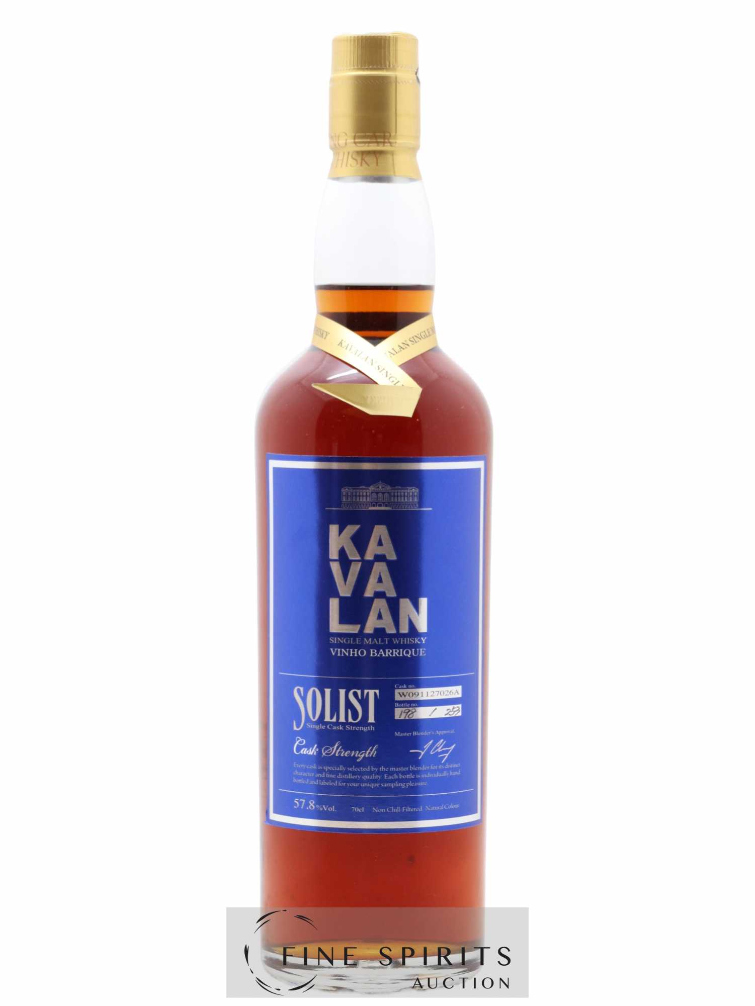 Kavalan Of. Solist Vinho Barrique n°W091127026A - One of 253 - bottled 2014 Cask Strength - Lot de 1 bouteille - 1