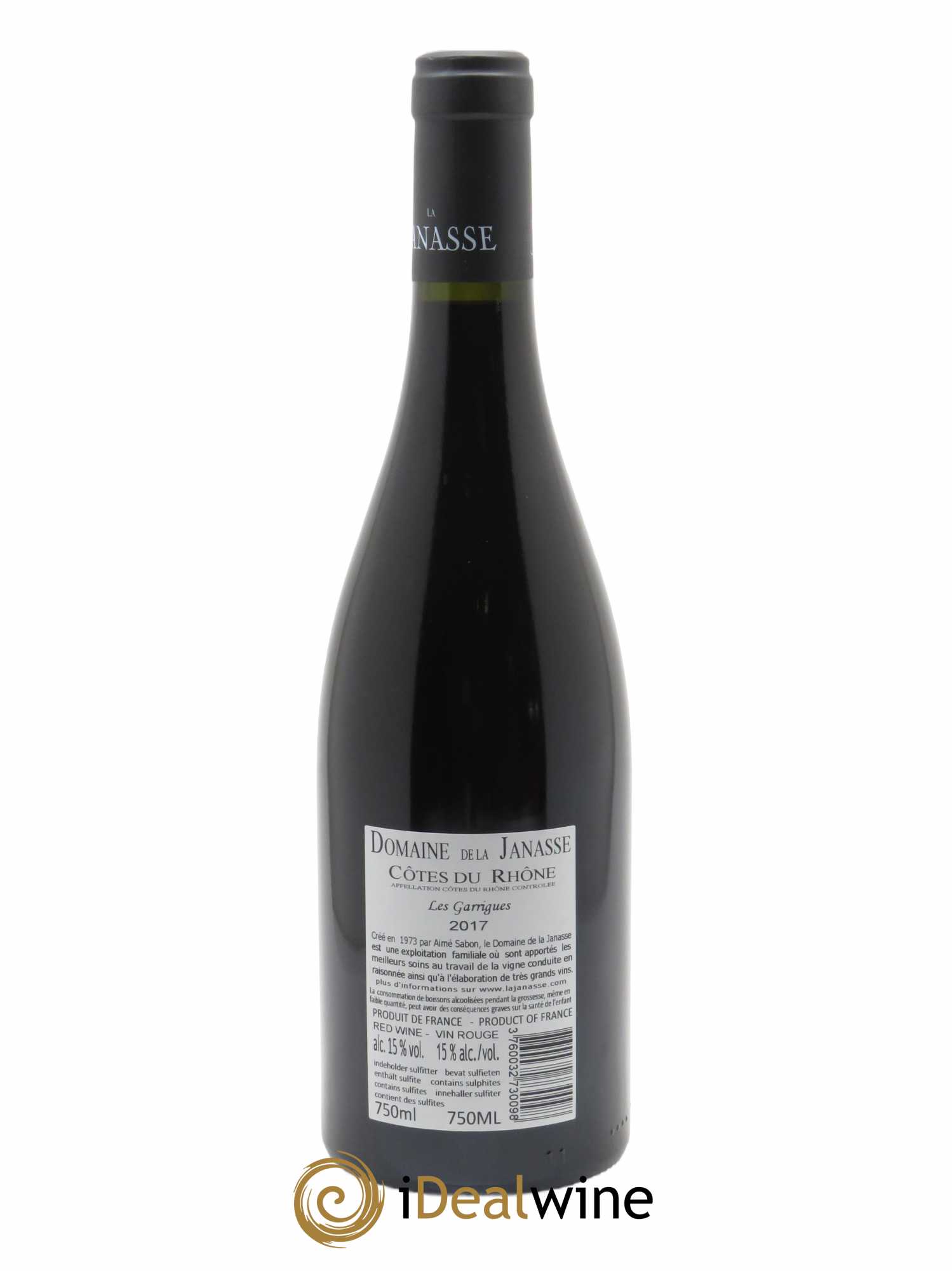 Côtes-du-Rhône La Janasse (Domaine de) Les Garrigues Aimé Sabon 2017 - Lot of 1 bottle - 1