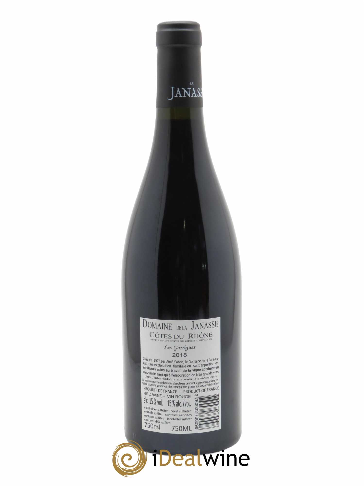 Côtes-du-Rhône La Janasse (Domaine de) Les Garrigues Aimé Sabon  2018 - Lot of 1 bottle - 1
