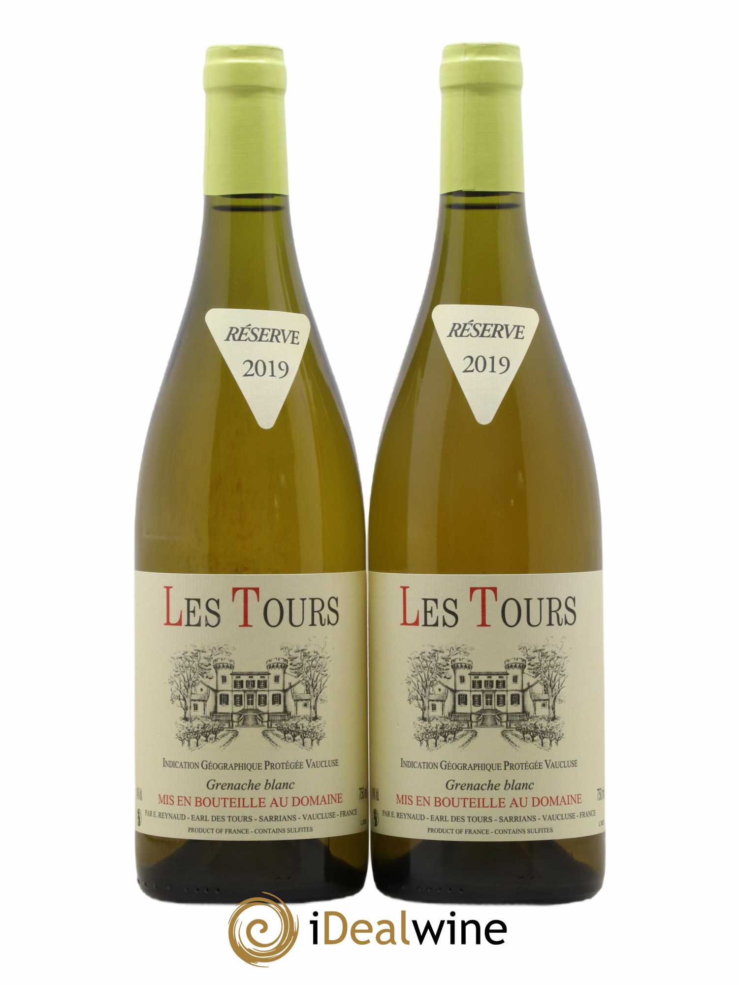 Vaucluse (Vin de Pays de Vaucluse) Les Tours Grenache Blanc Emmanuel Reynaud 2019 - Lot de 2 bouteilles - 0