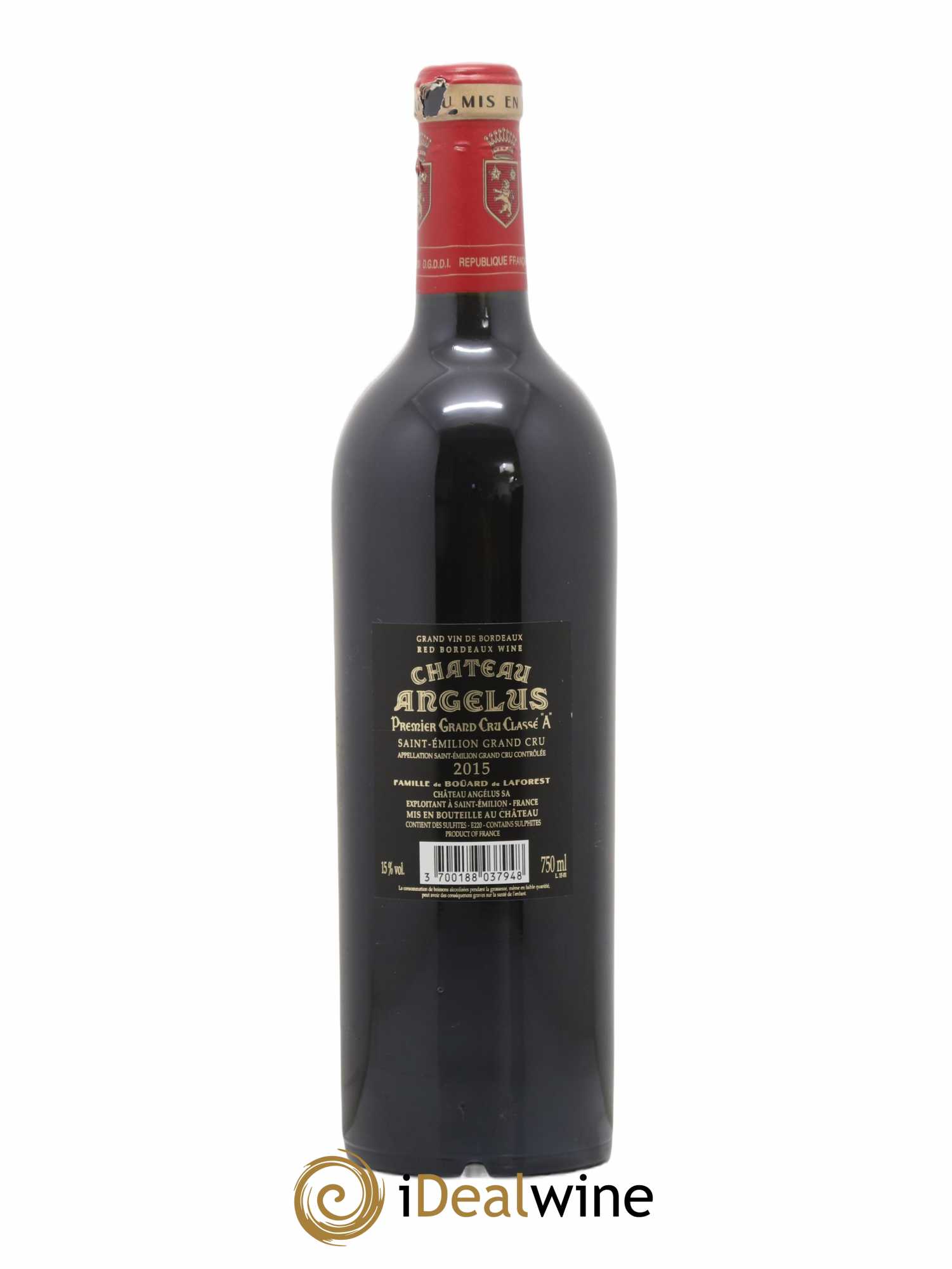 Château Angélus 1er Grand Cru Classé A 2015 - Lot de 1 bouteille - 1
