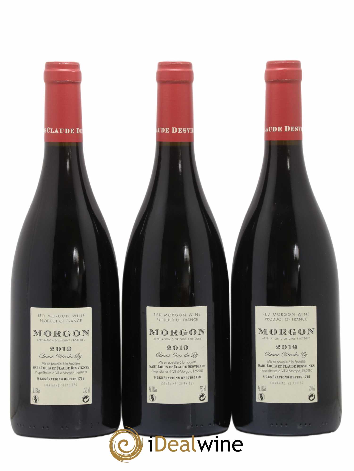 Morgon Côte de Py Javernières Louis-Claude Desvignes 2019 - Lot de 3 bouteilles - 1