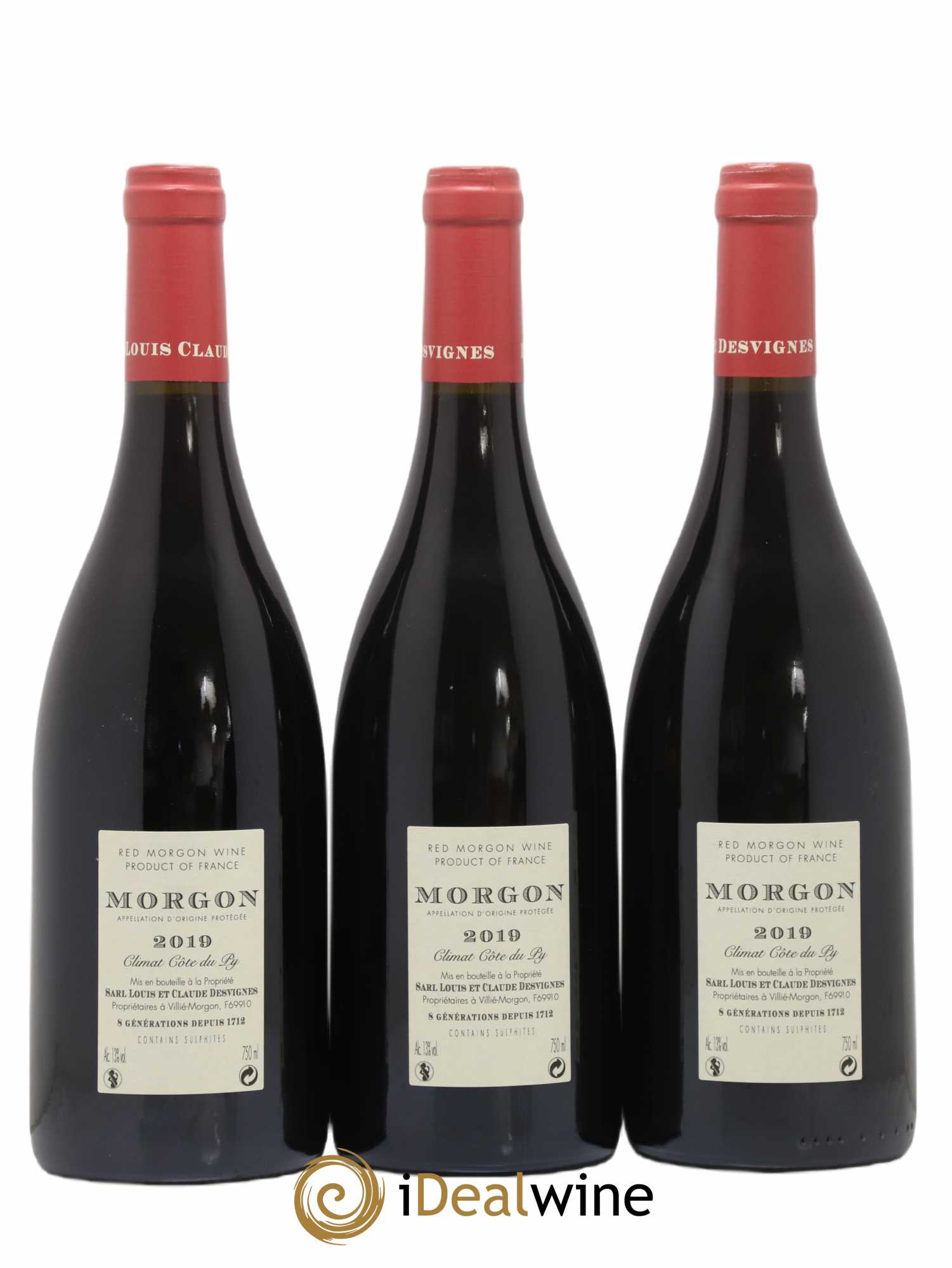 Morgon Côte de Py Javernières Louis-Claude Desvignes 2019 - Lot de 3 bouteilles - 1