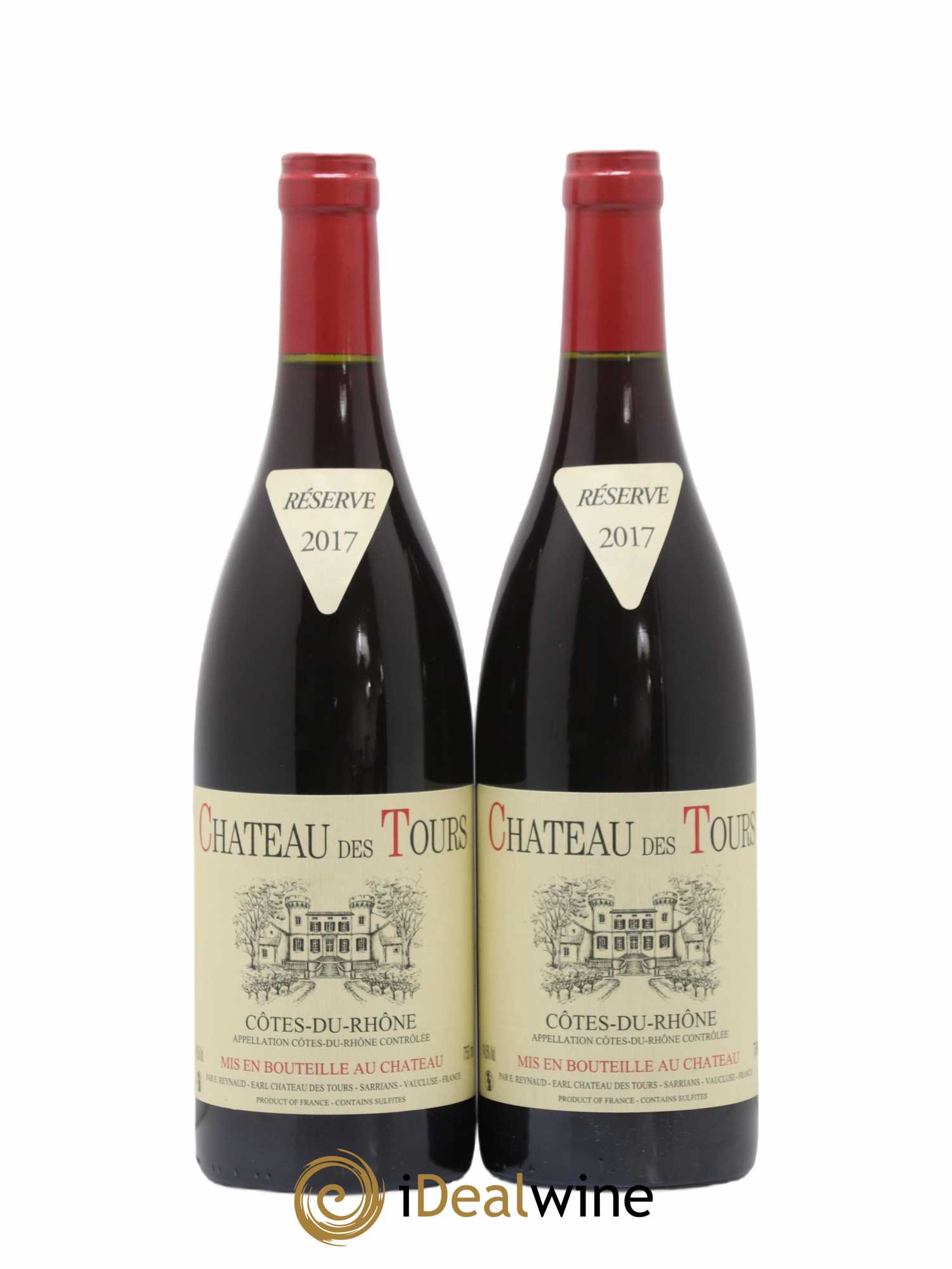 Côtes-du-Rhône Château des Tours Emmanuel Reynaud 2017 - Lot de 2 bouteilles - 0